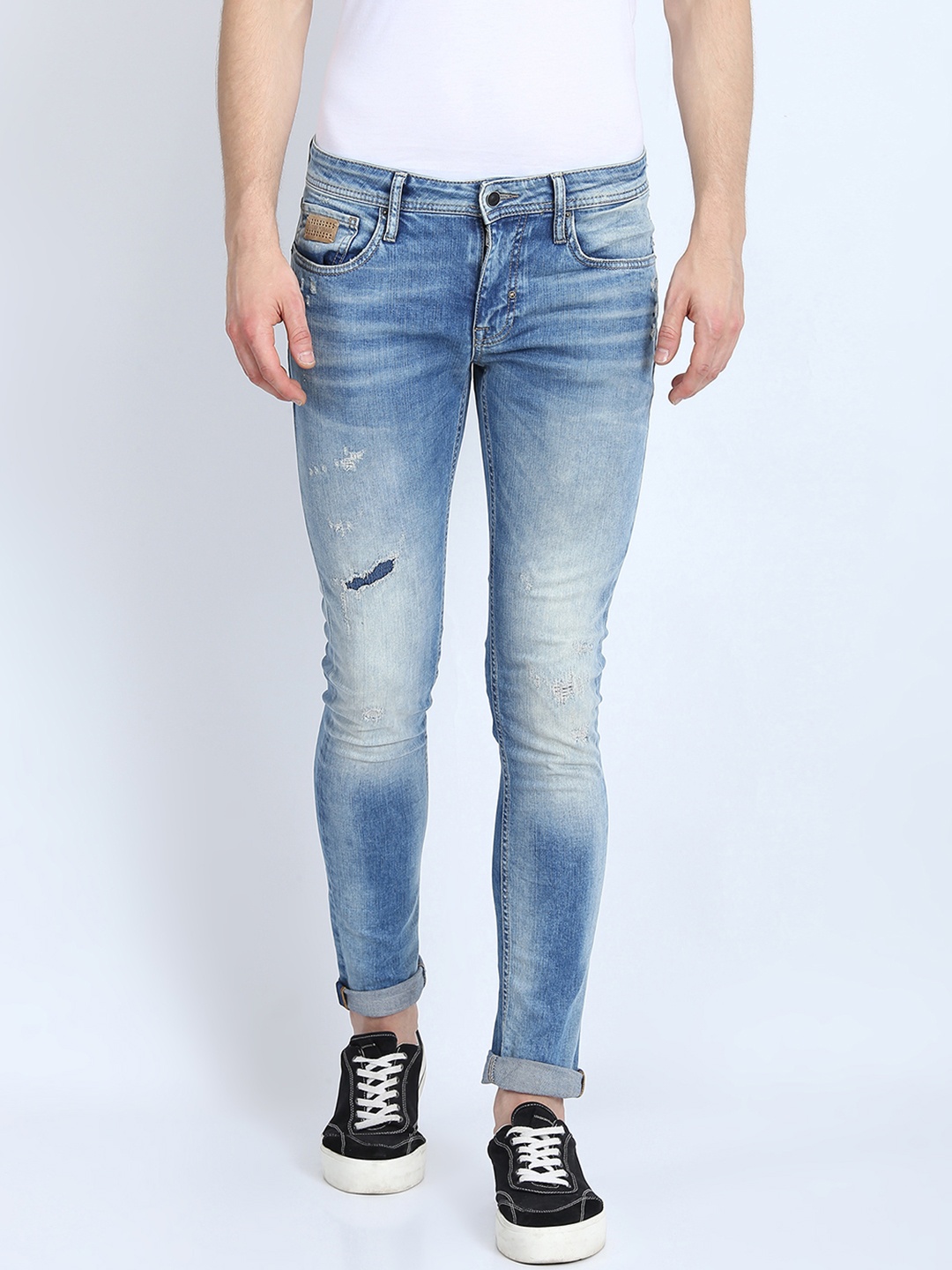 

Antony Morato Men Blue Slim Fit Mid-Rise Mildly Distressed Jeans