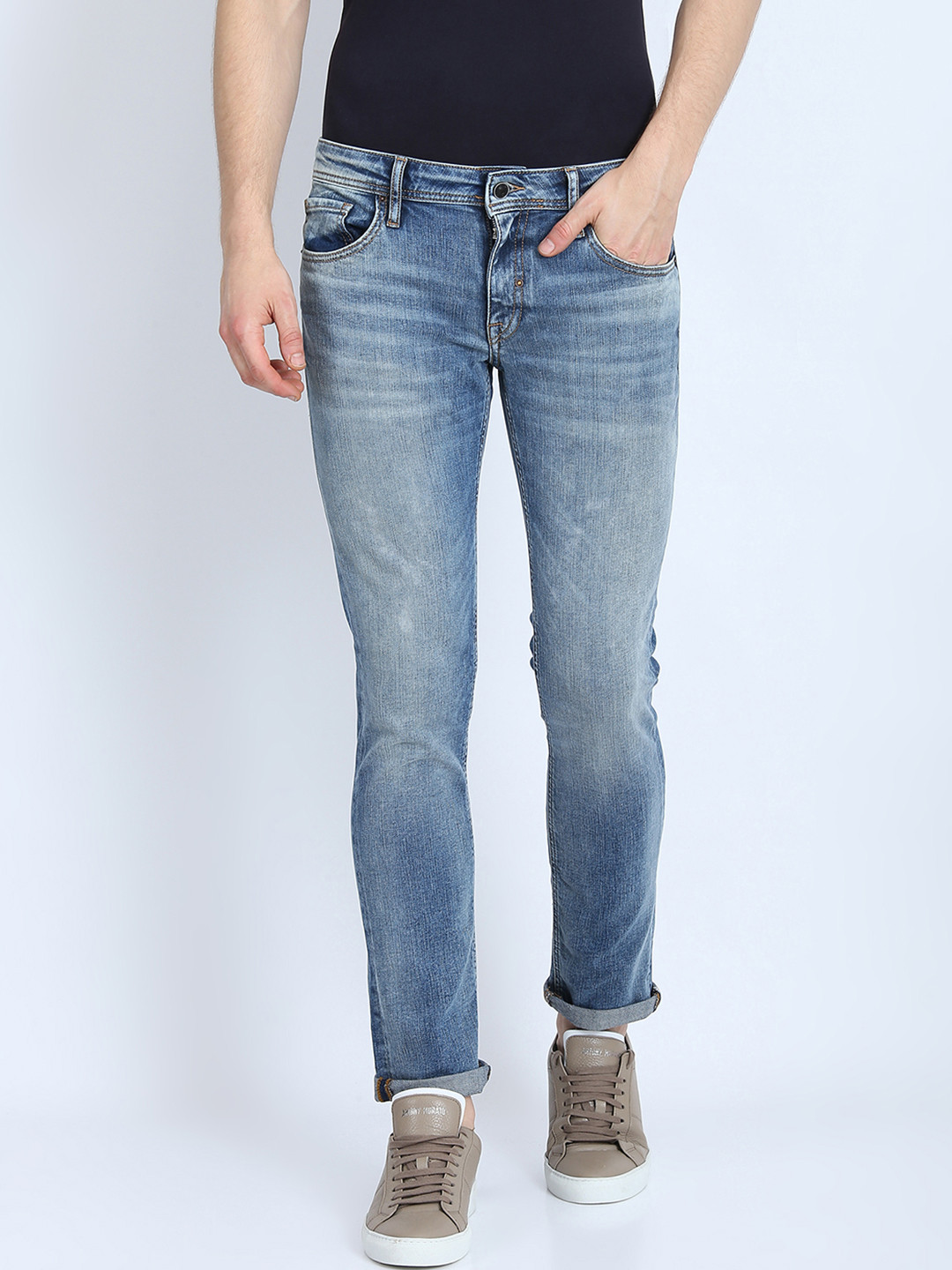 

Antony Morato Men Blue Slim Fit Mid-Rise Clean Look Jeans