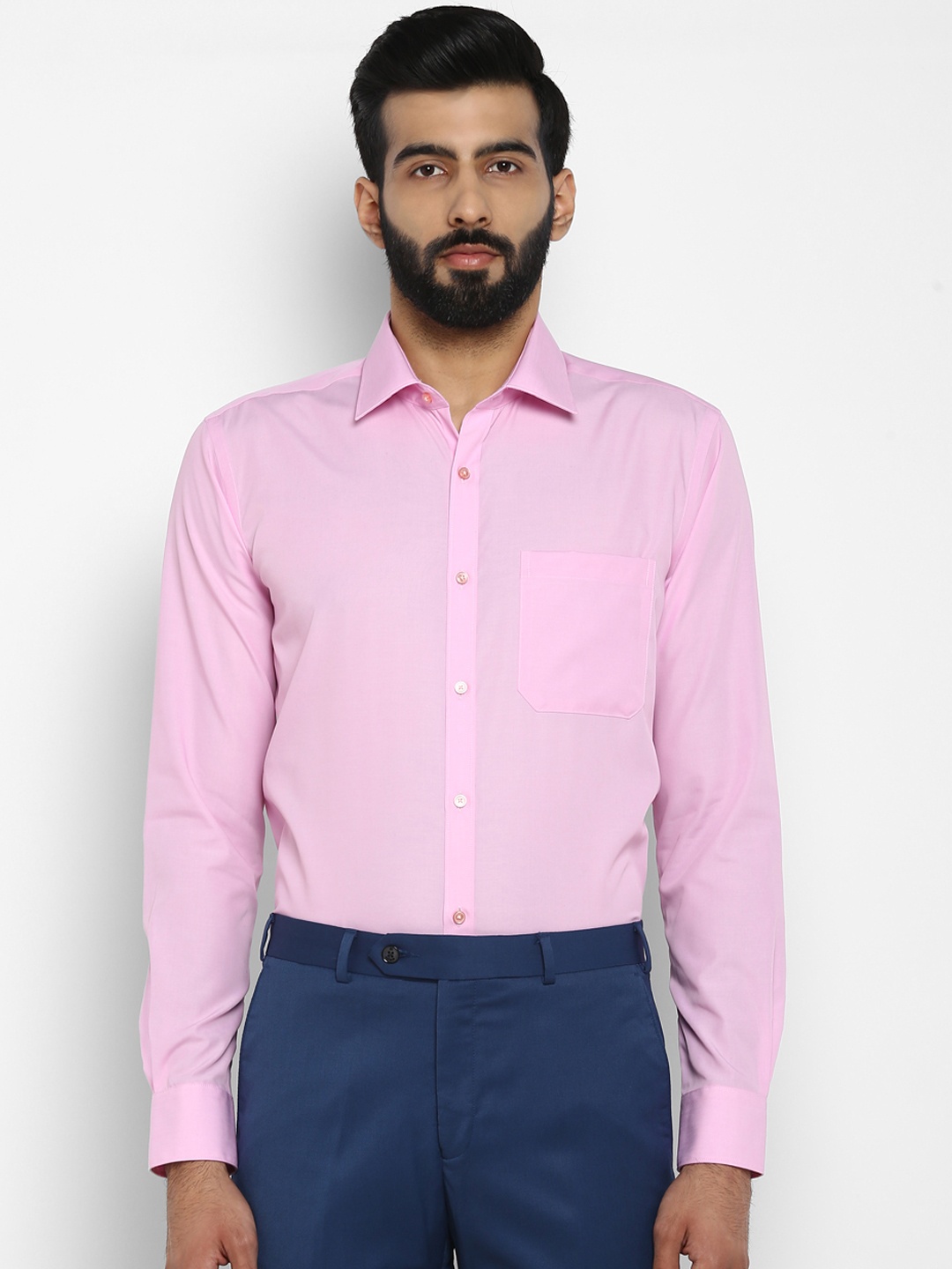 

Raymond Men Pink Regular Fit Solid Formal Shirt