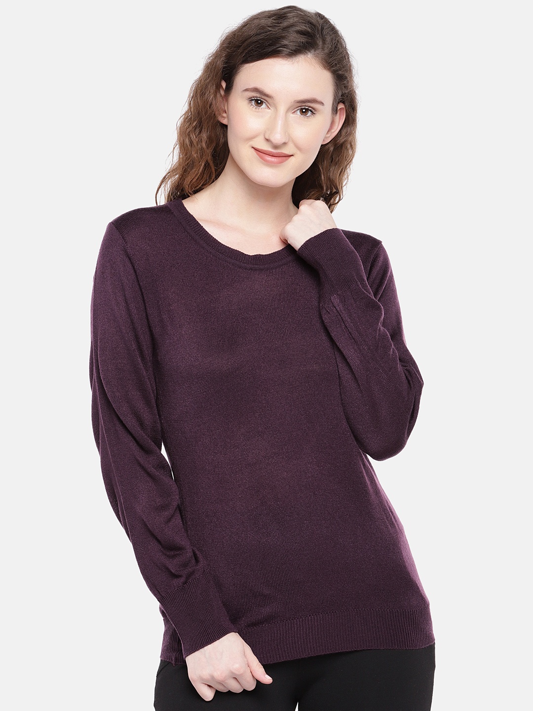 

Globus Women Burgundy Solid Top