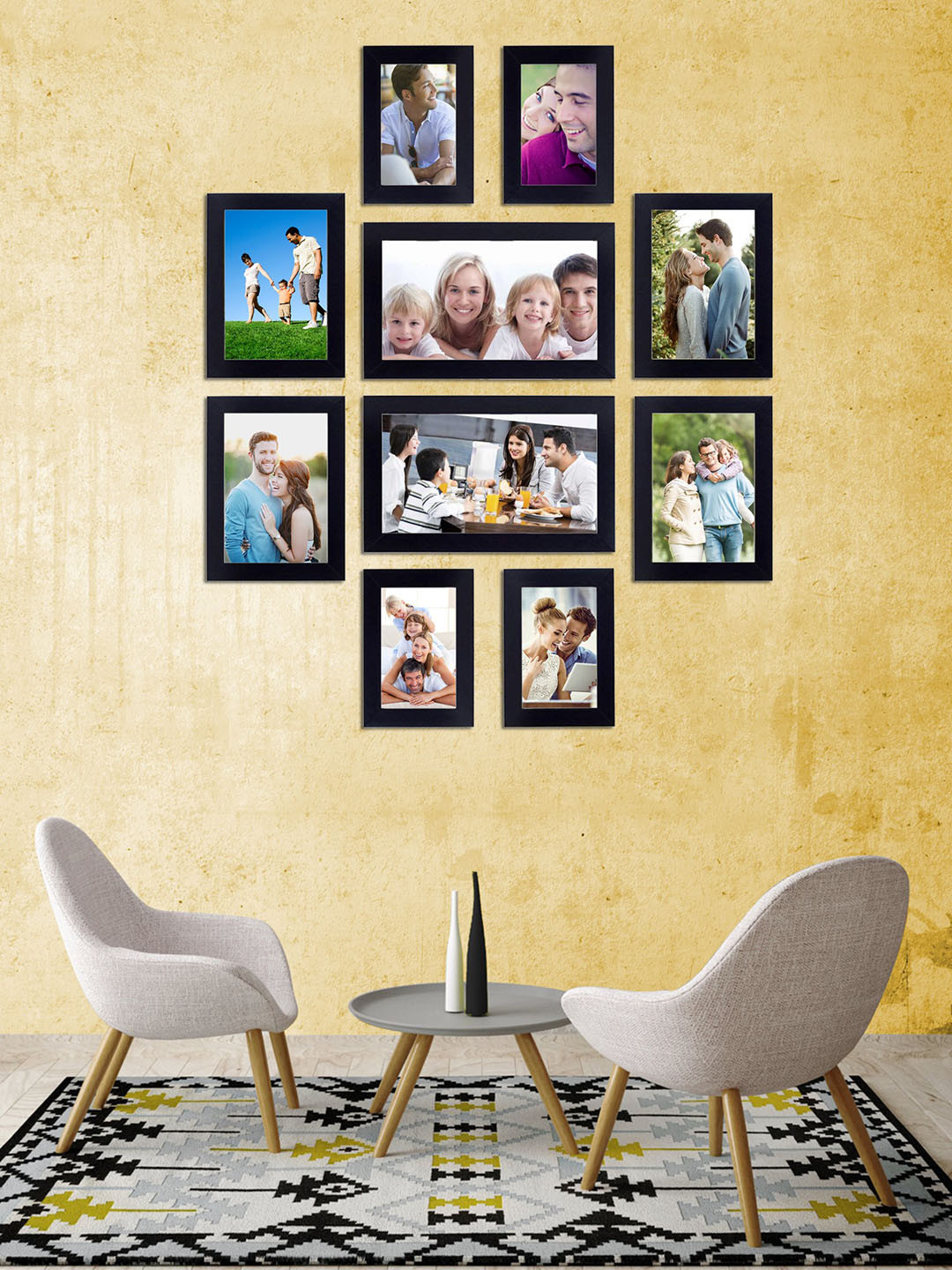 

Art Street Set of 10 Black Solid Individual Photo Frames