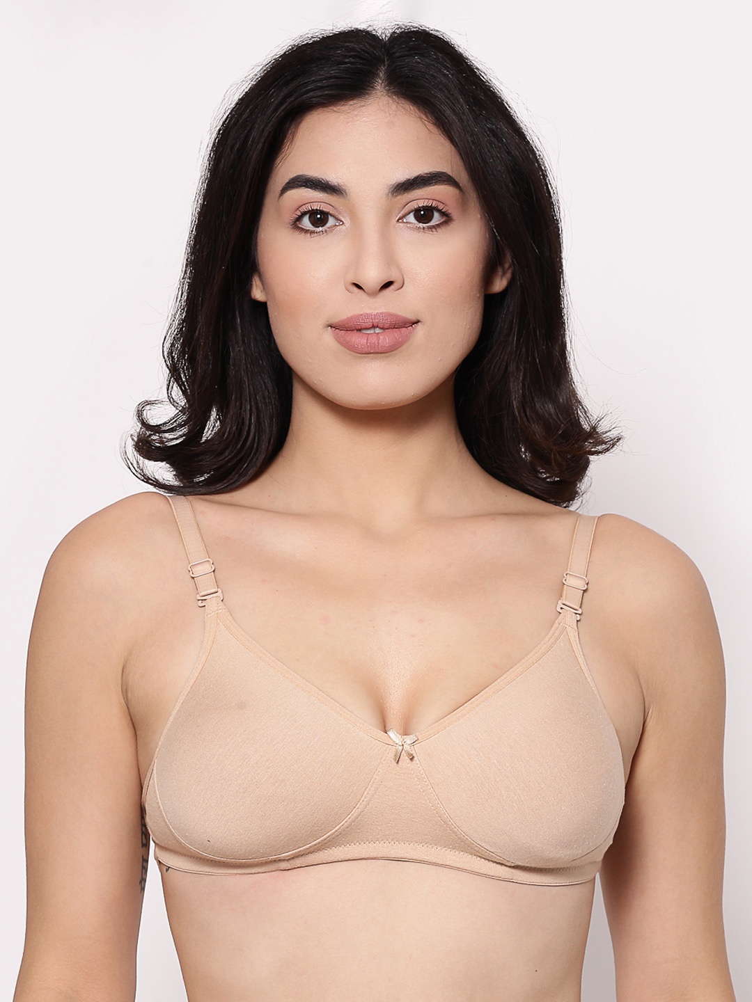 

Inner Sense Beige Organic Cotton Antimicrobial Backless Non-Padded Seamless Bra ISB100