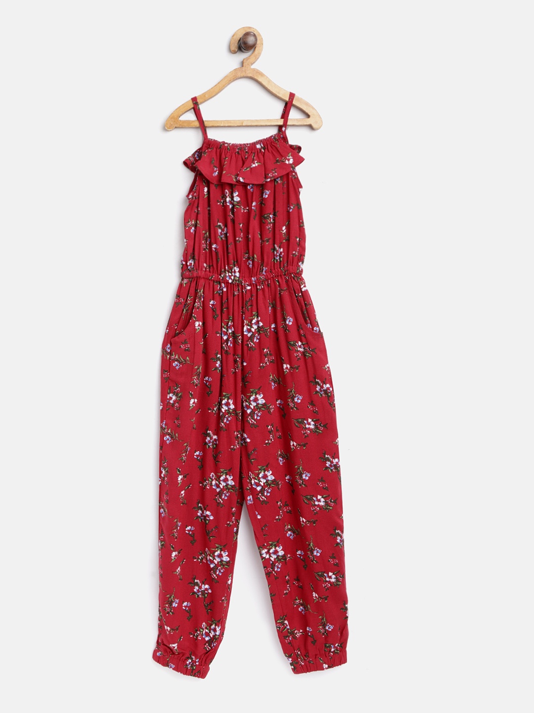 

StyleStone Red Printed Basic Jumpsuit