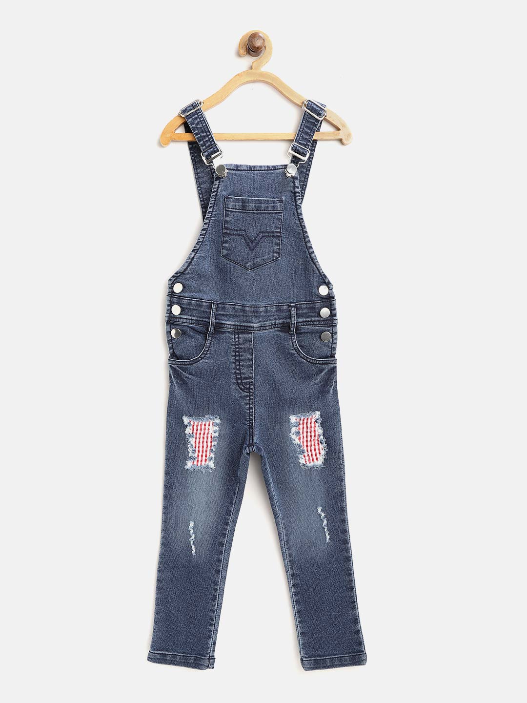 

StyleStone Girls Blue Washed Denim Dungarees