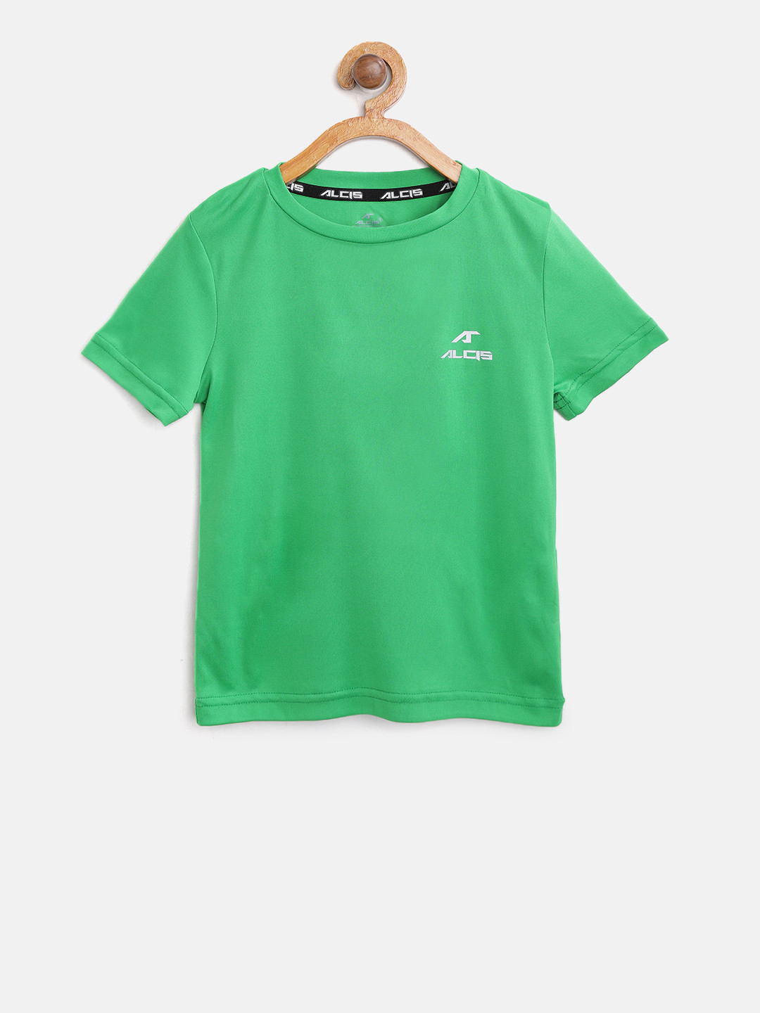 

Alcis Boys Green Solid Slim Fit Round Neck T-shirt