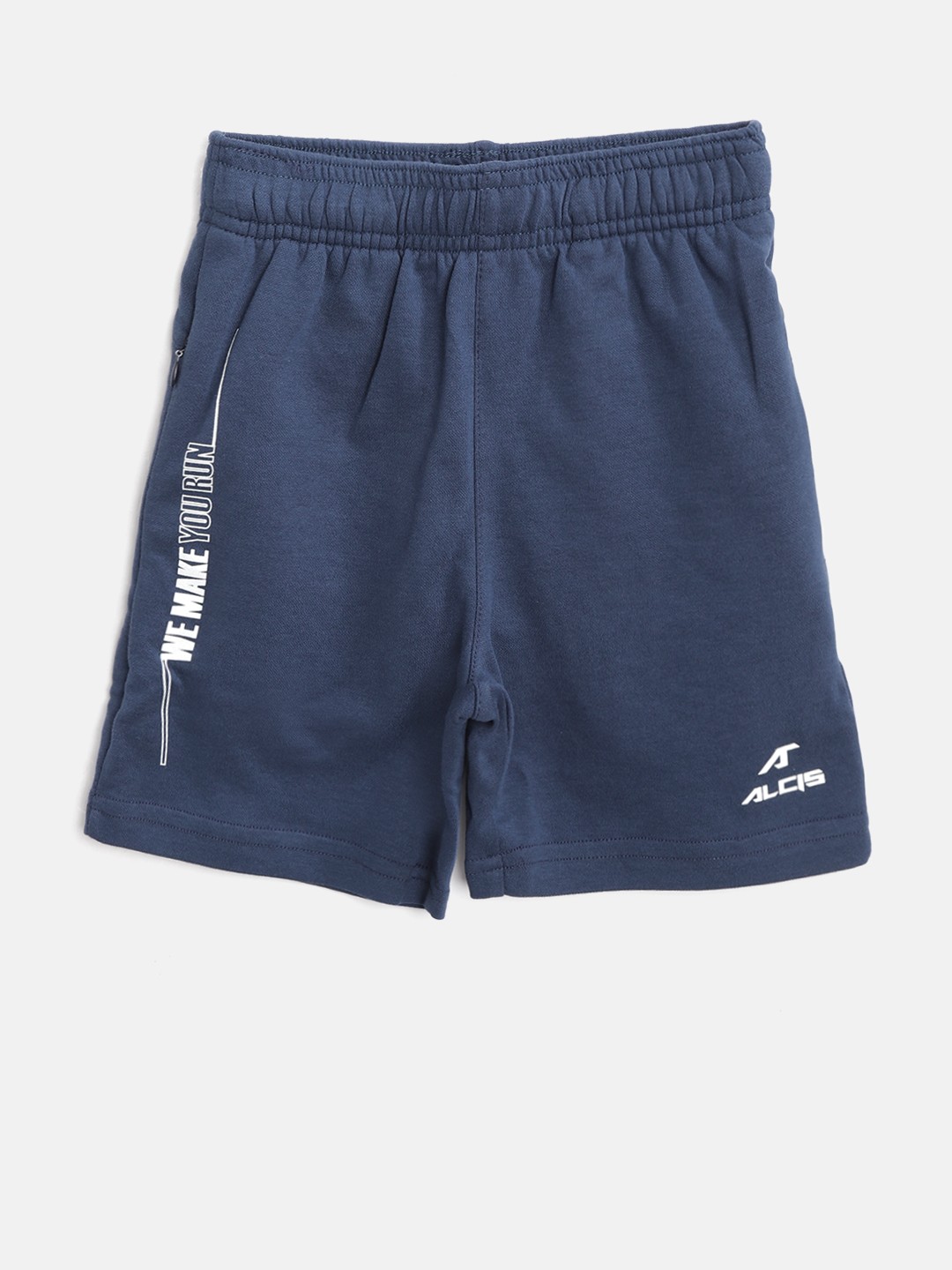 

Alcis Boys Navy Blue Solid Slim Fit Running Sports Shorts