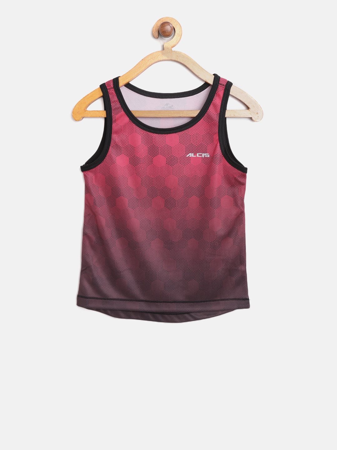 

Alcis Boys Red & Brown Printed Slim Fit Round Neck Running T-shirt with Ombre Effect
