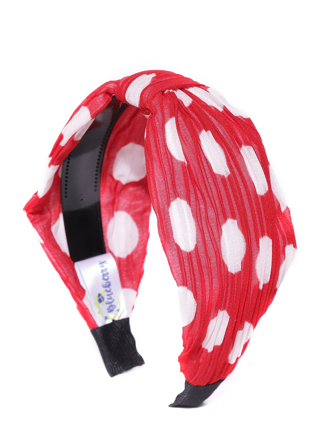 

Blueberry Women Red & Off-White Printed Hairband with Knot Detail