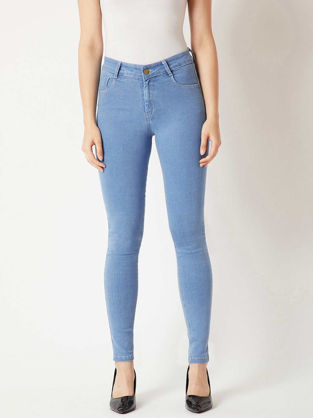 

Miss Chase Women Blue Super Skinny Fit Mid-Rise Clean Look Jeans