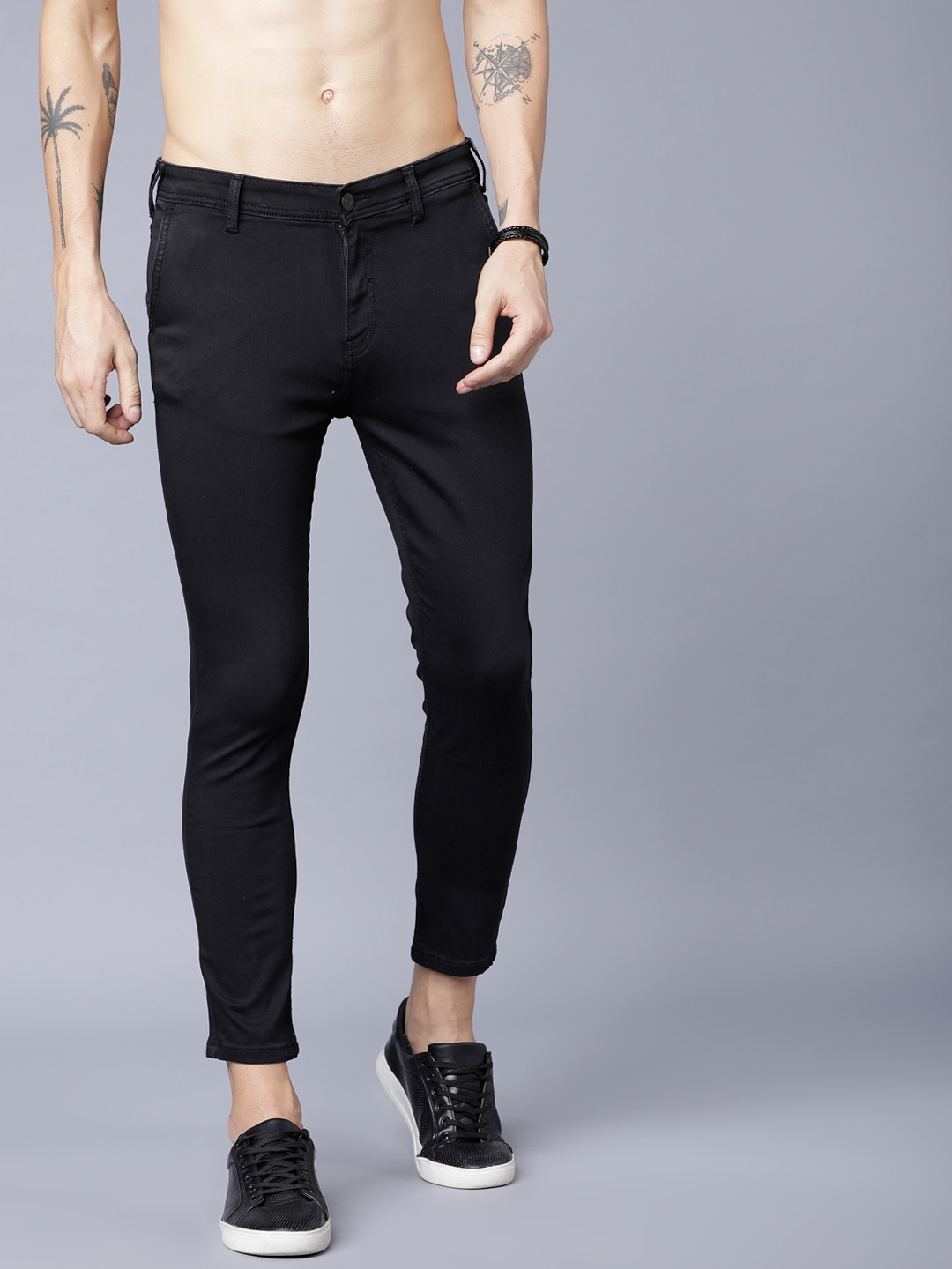 

LOCOMOTIVE Men Black Skinny Fit Mid-Rise Clean Look Stretchable Jeans