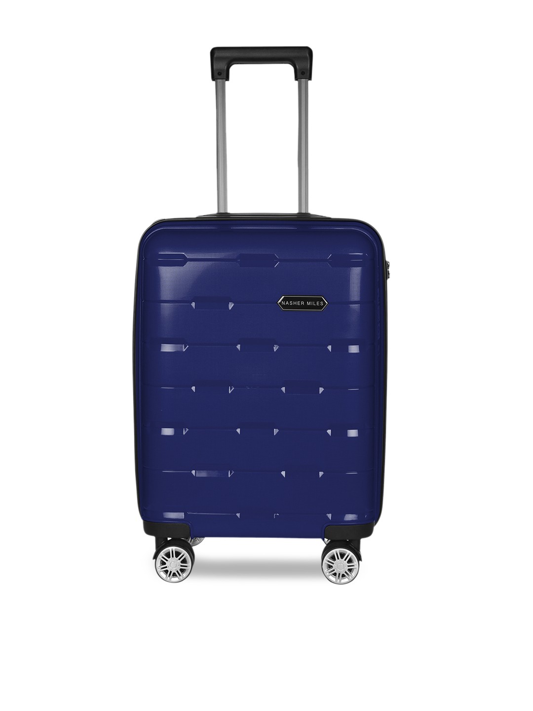 

Nasher Miles Navy Blue Solid Santorini Hard-Sided Medium Trolley Bag
