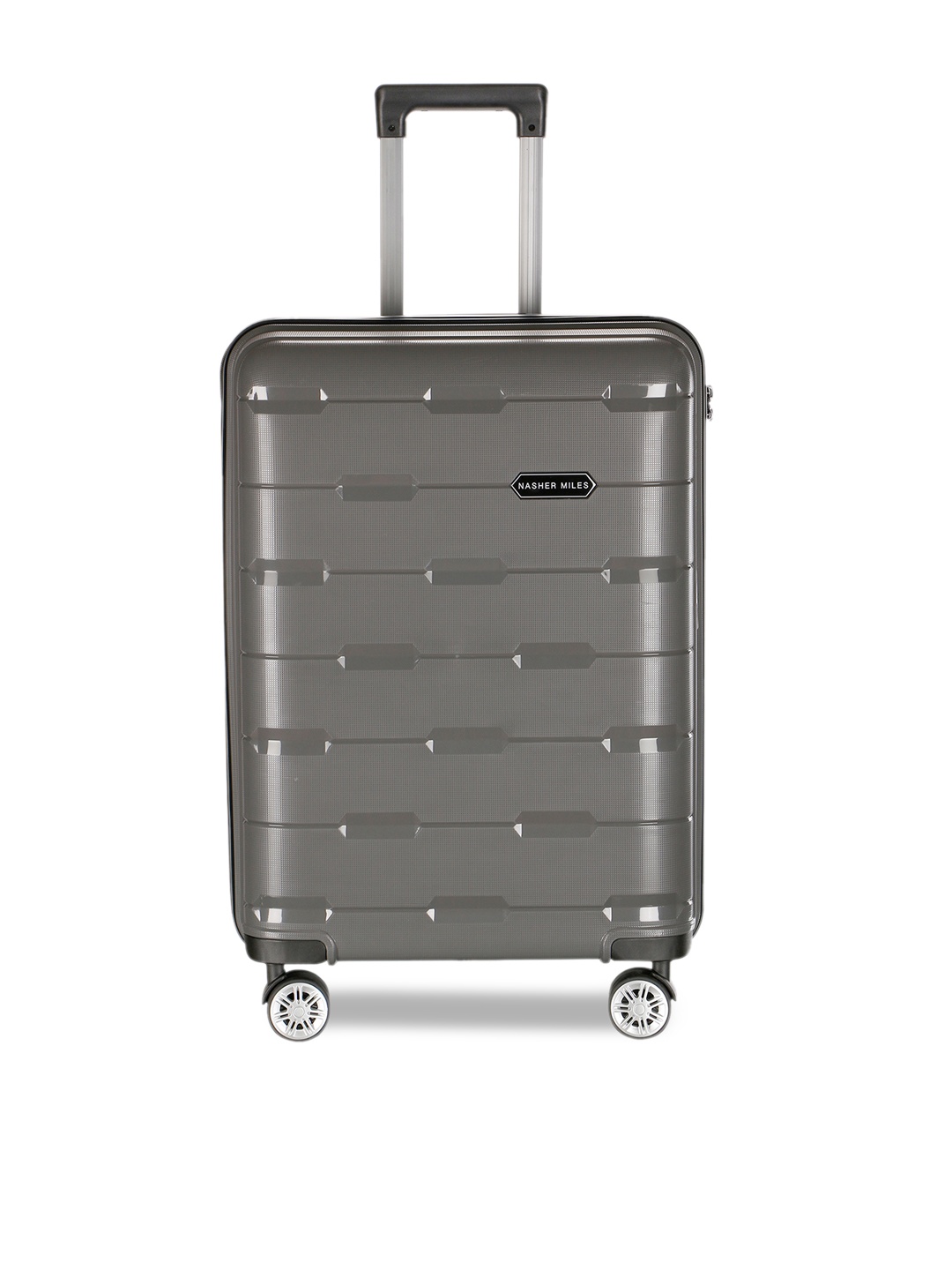

Nasher Miles Grey Solid Santorini Hard-Sided Medium Trolley Bag