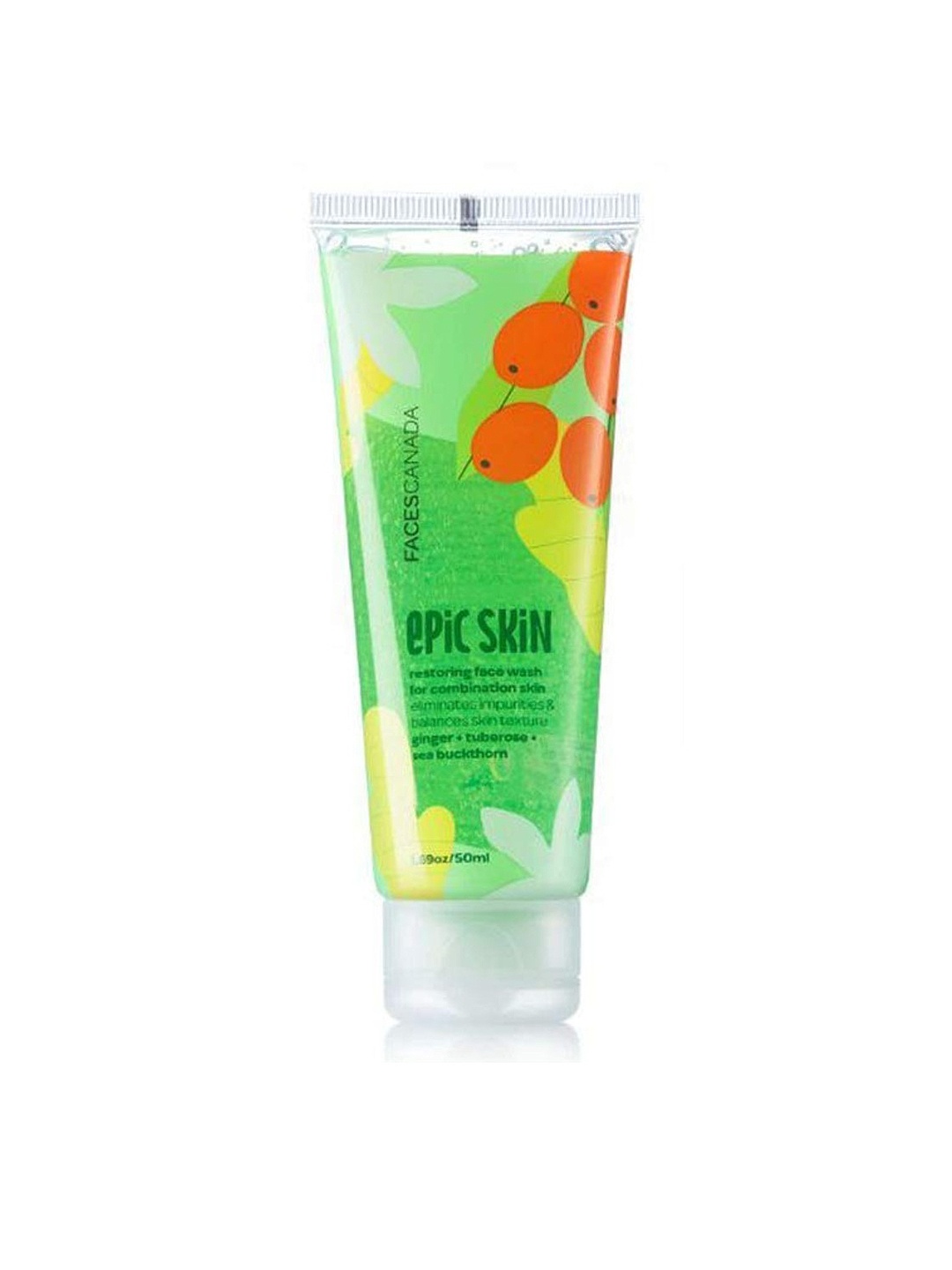 

FACES CANADA Unisex Epic Skin Face Wash For Normal-to-Combination Skin 50 ml, Green