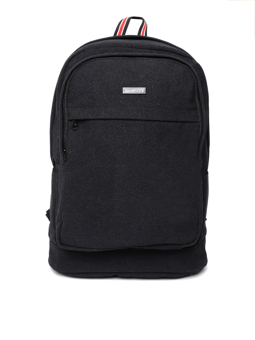 

BAD HABIT Unisex Black Solid Laptop Backpack