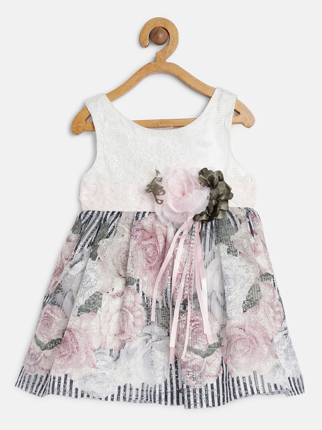 

Peppermint Girls Multicoloured Printed Fit and Flare Dress, Multi