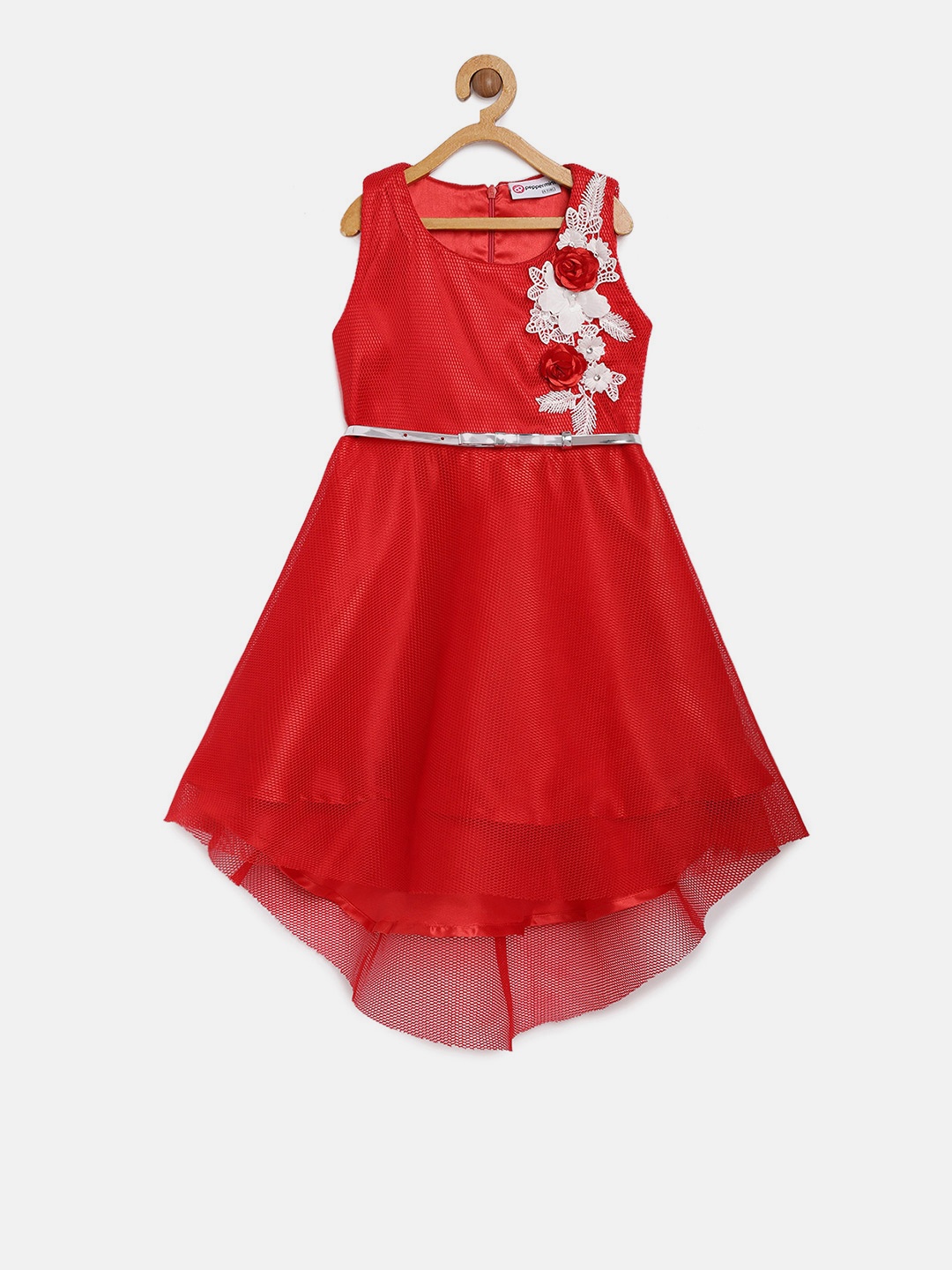 

Peppermint Girls Red Embellished Fit and Flare Dress