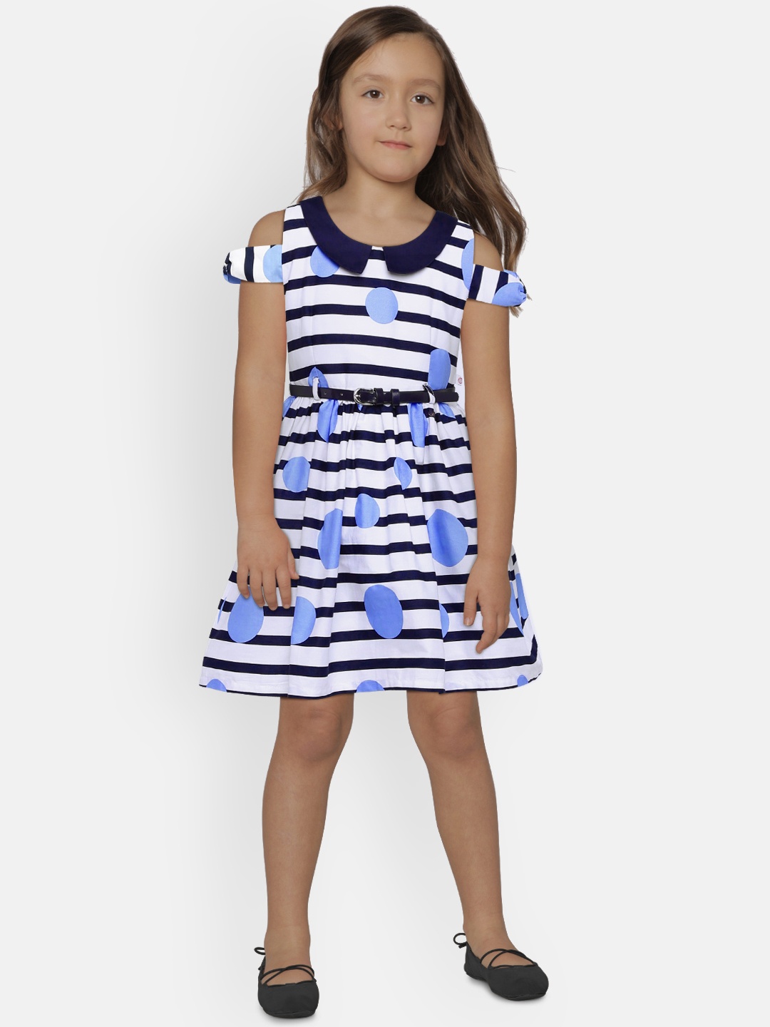 

Peppermint Girls Blue Fit and Flare Dress