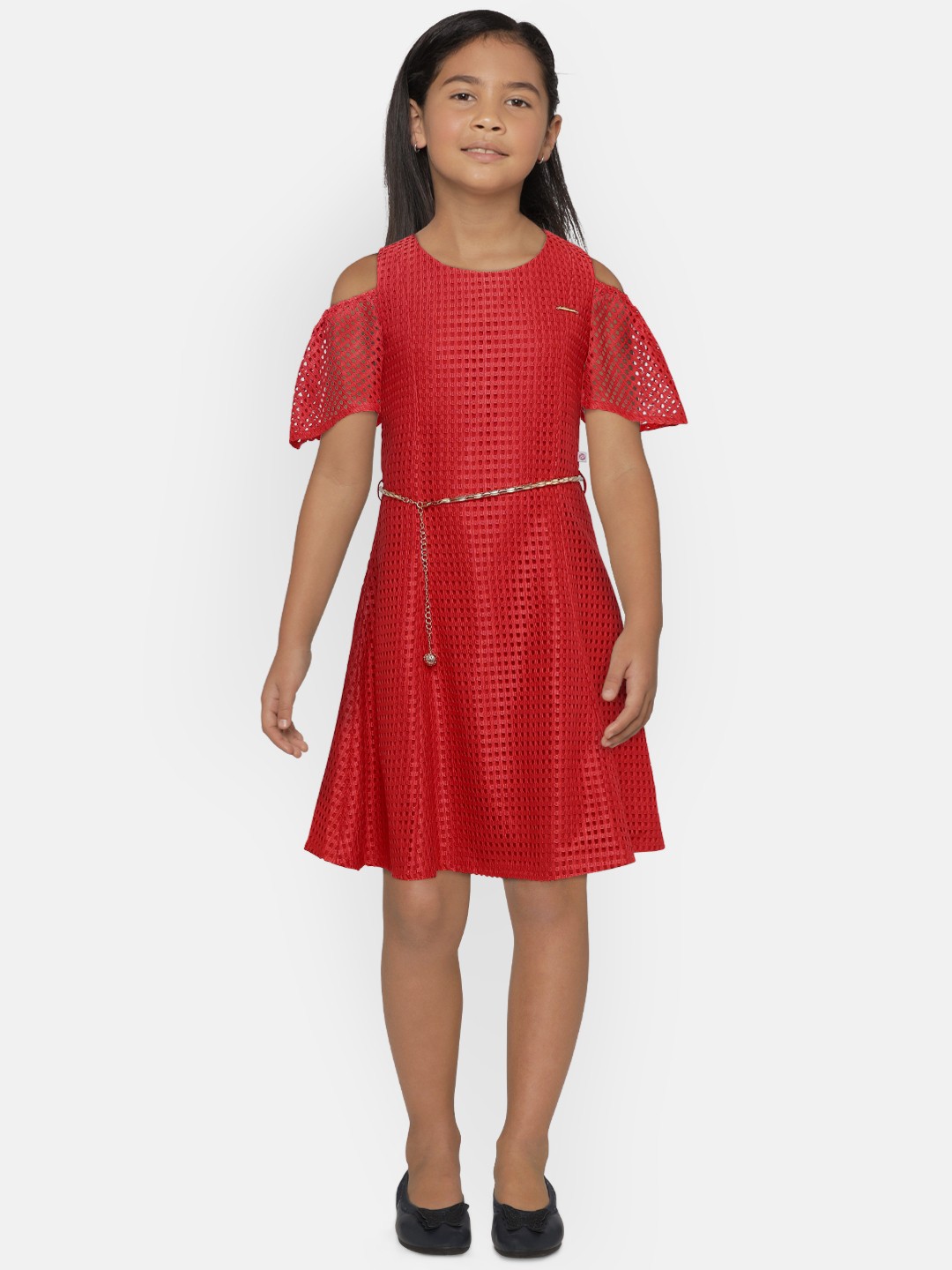 

Peppermint Girls Red Fit and Flare Dress