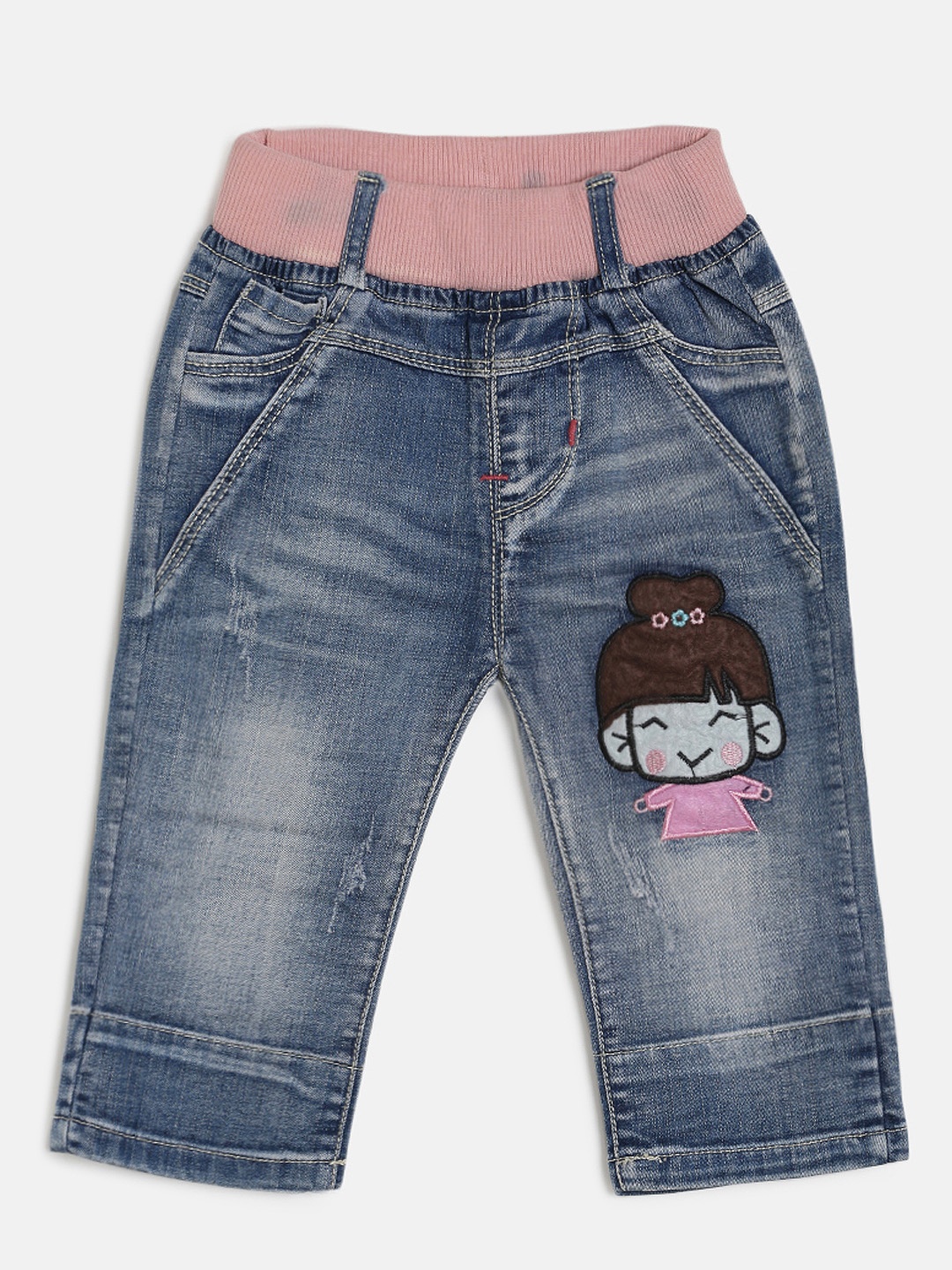

Peppermint Girls Navy Blue Washed Jeggings