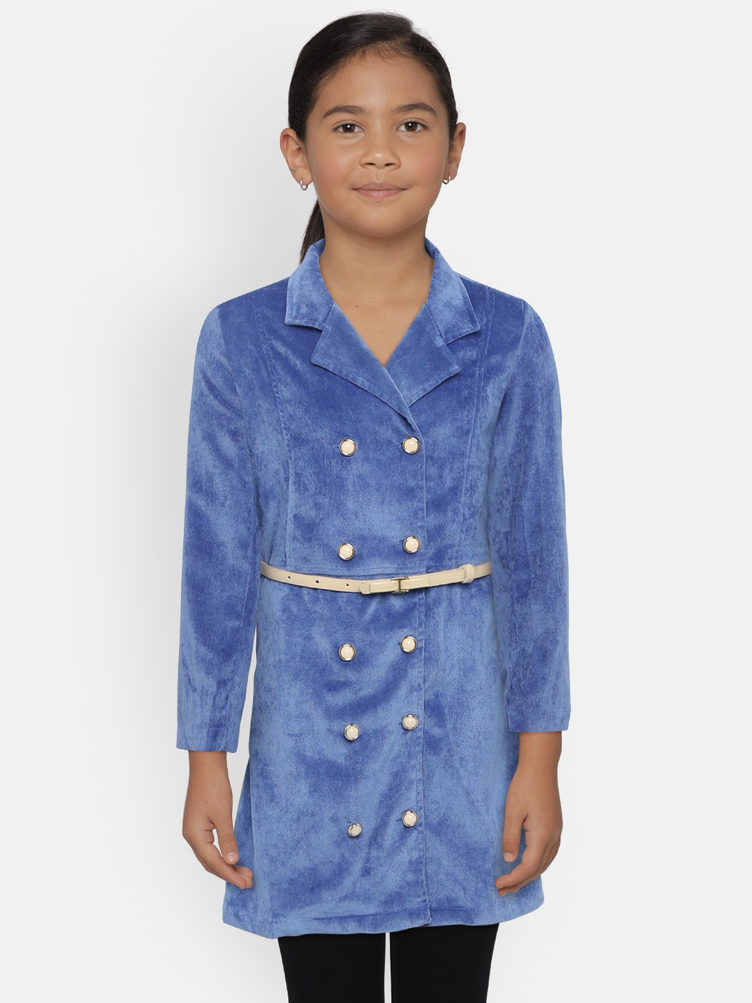 

Peppermint Girls Blue Overcoat
