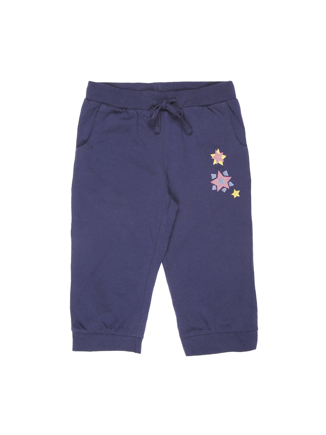 

Pantaloons Junior Girls Blue Solid Slim-Fit Joggers