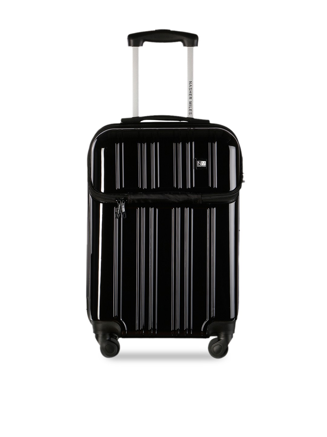 

Nasher Miles New York Solid Cabin Trolley Bag, Black
