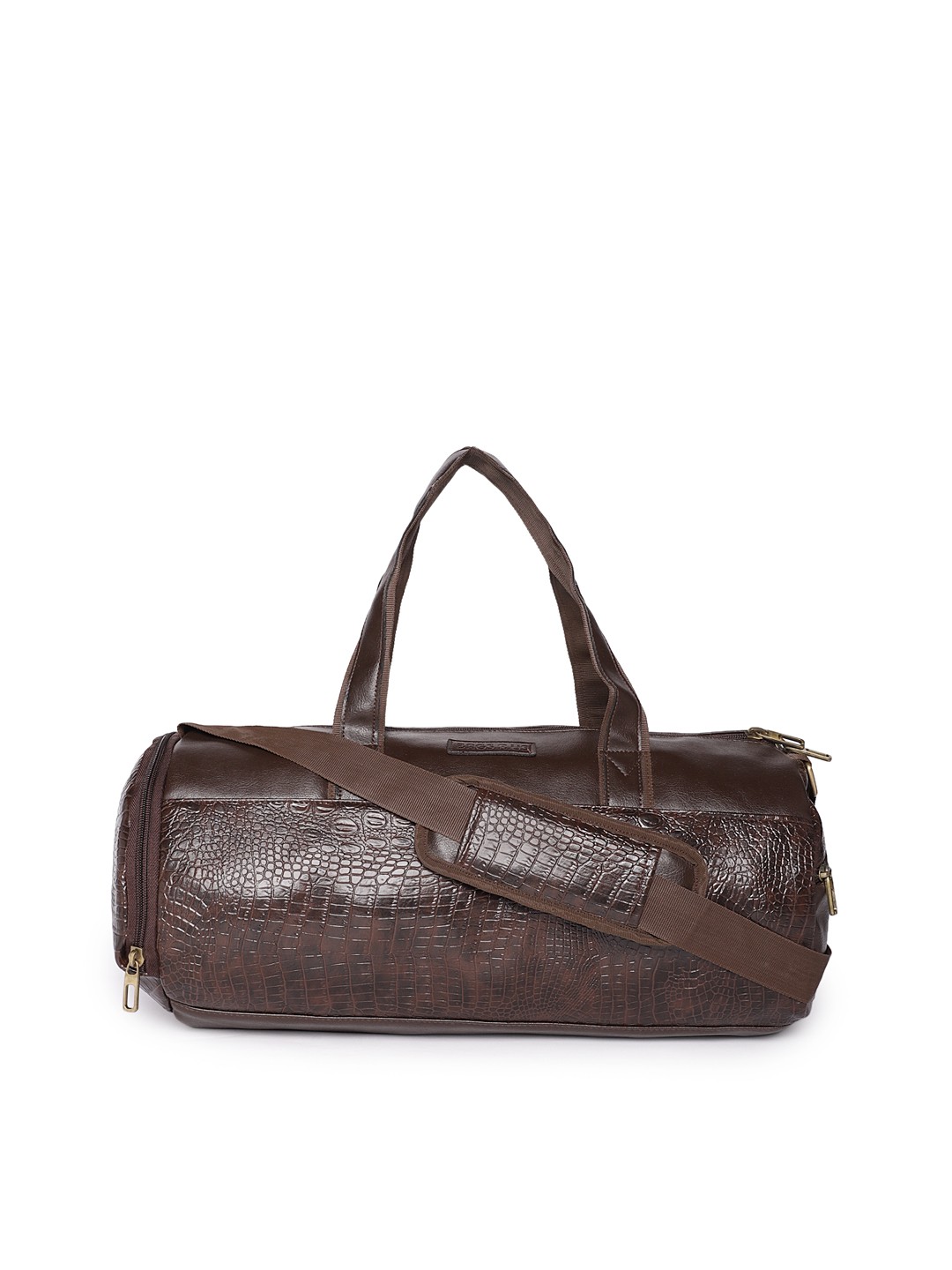 

Bags.R.us Unisex Brown Textured Duffel Bag