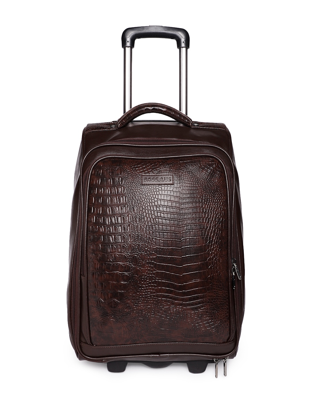 

Bags.R.us Unisex Brown Textured 33L Cabin Trolley Bag