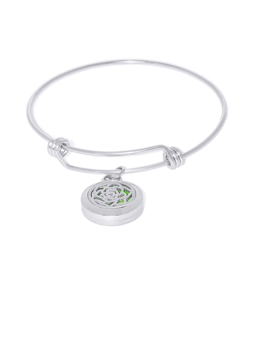 

Peora Women Multicoloured Stainless Steel Silver-Plated Ring Bracelet, Multi