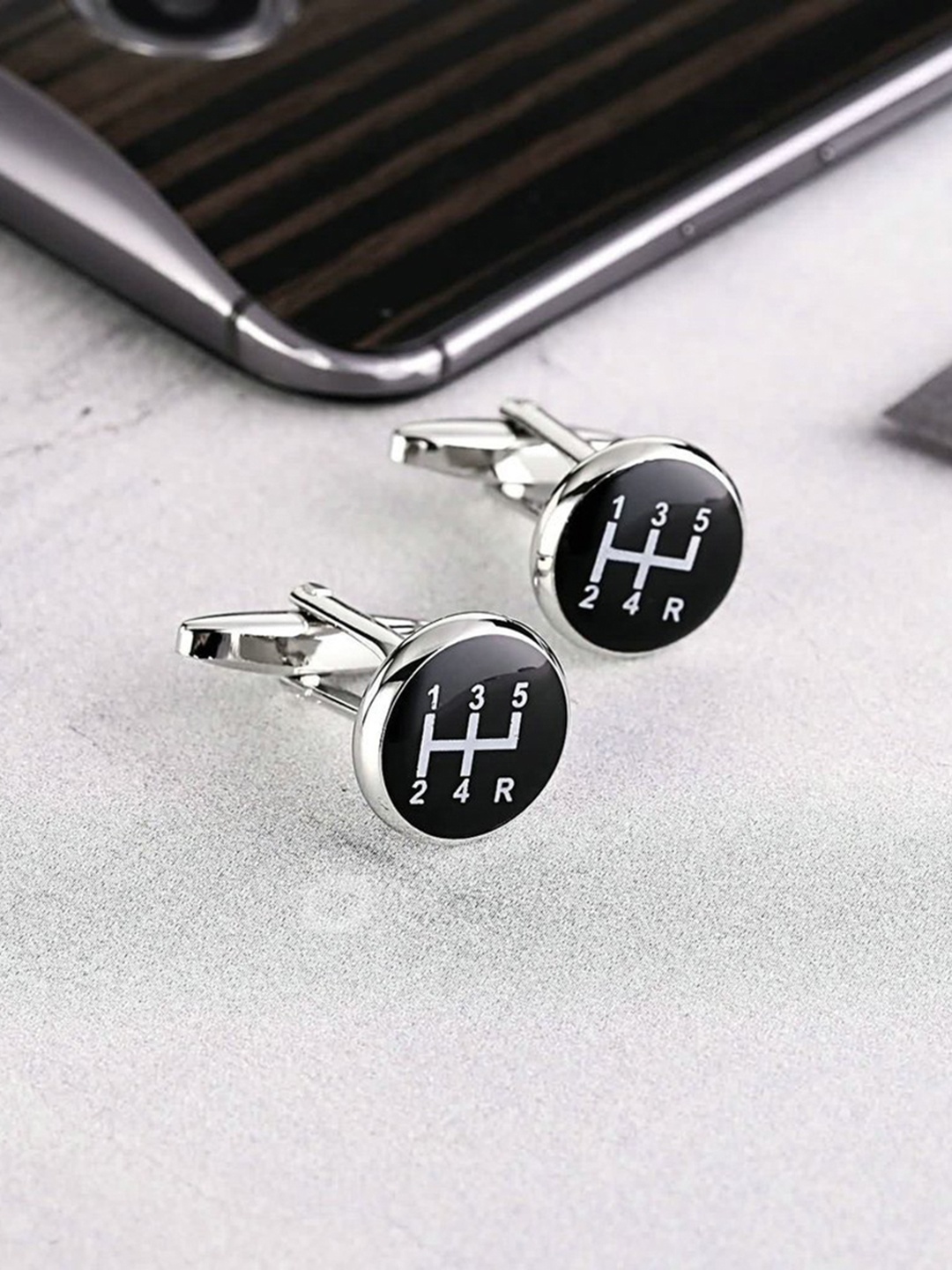 

Peora Black Symbol Cufflinks