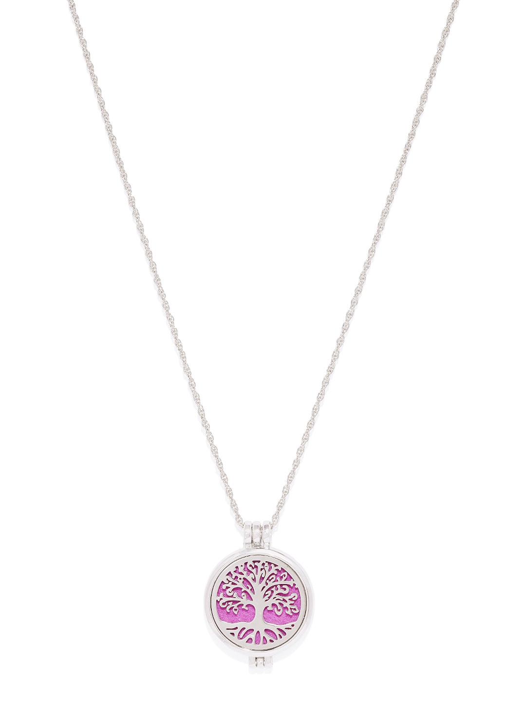 

Peora Women Pink Essential Oil Diffuser Aromatherapy Pendant Locket Necklace