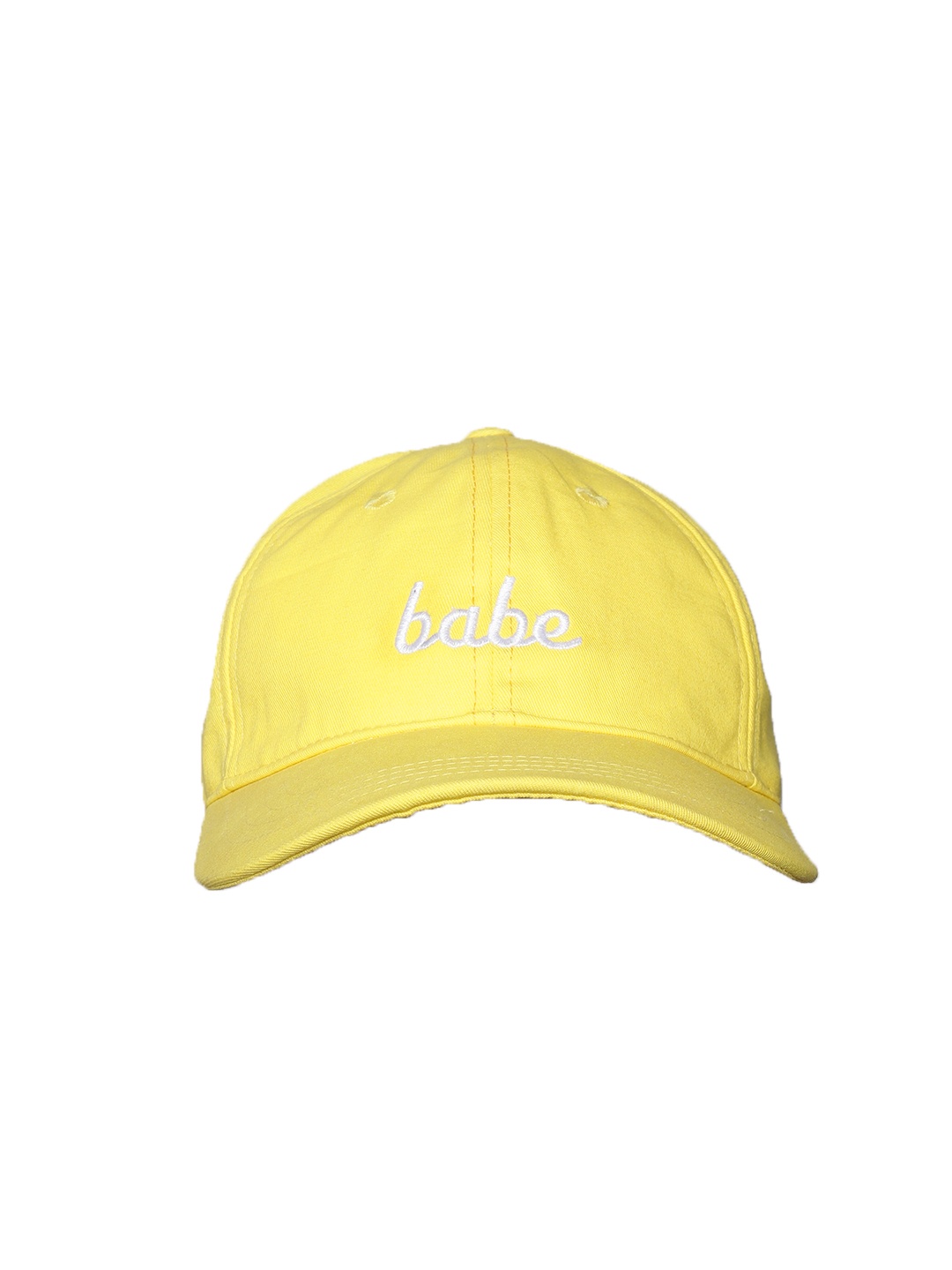 

Blueberry Women Yellow Solid Baseball Cap
