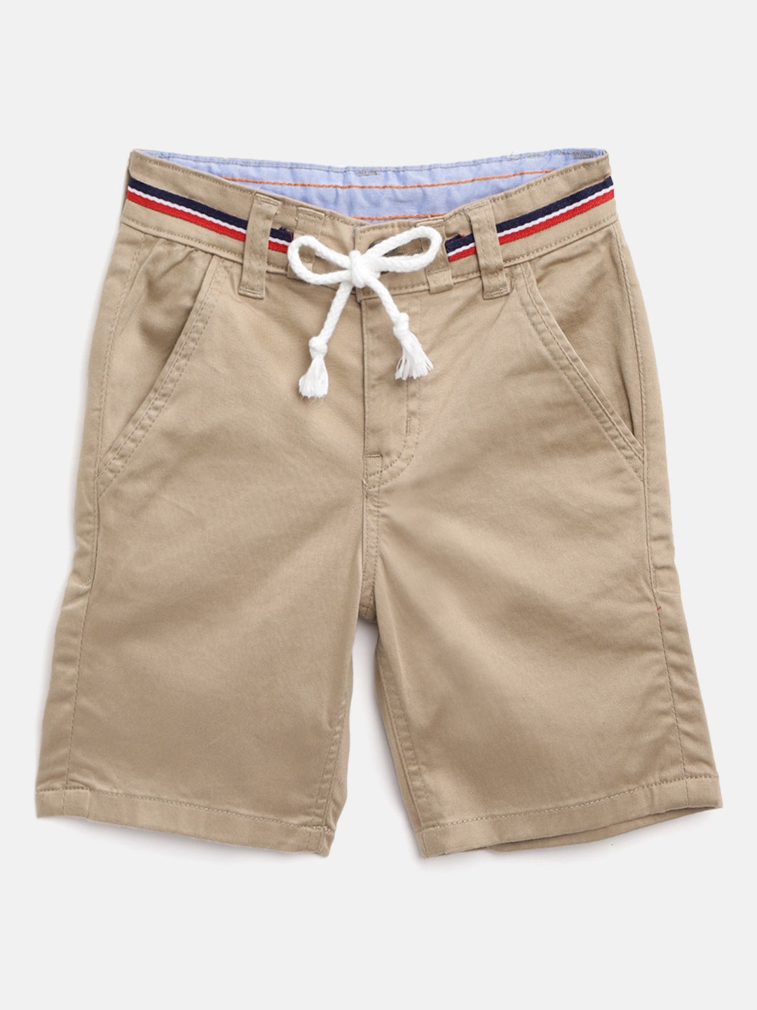 

Palm Tree Boys Beige Solid Regular Fit Chino Shorts