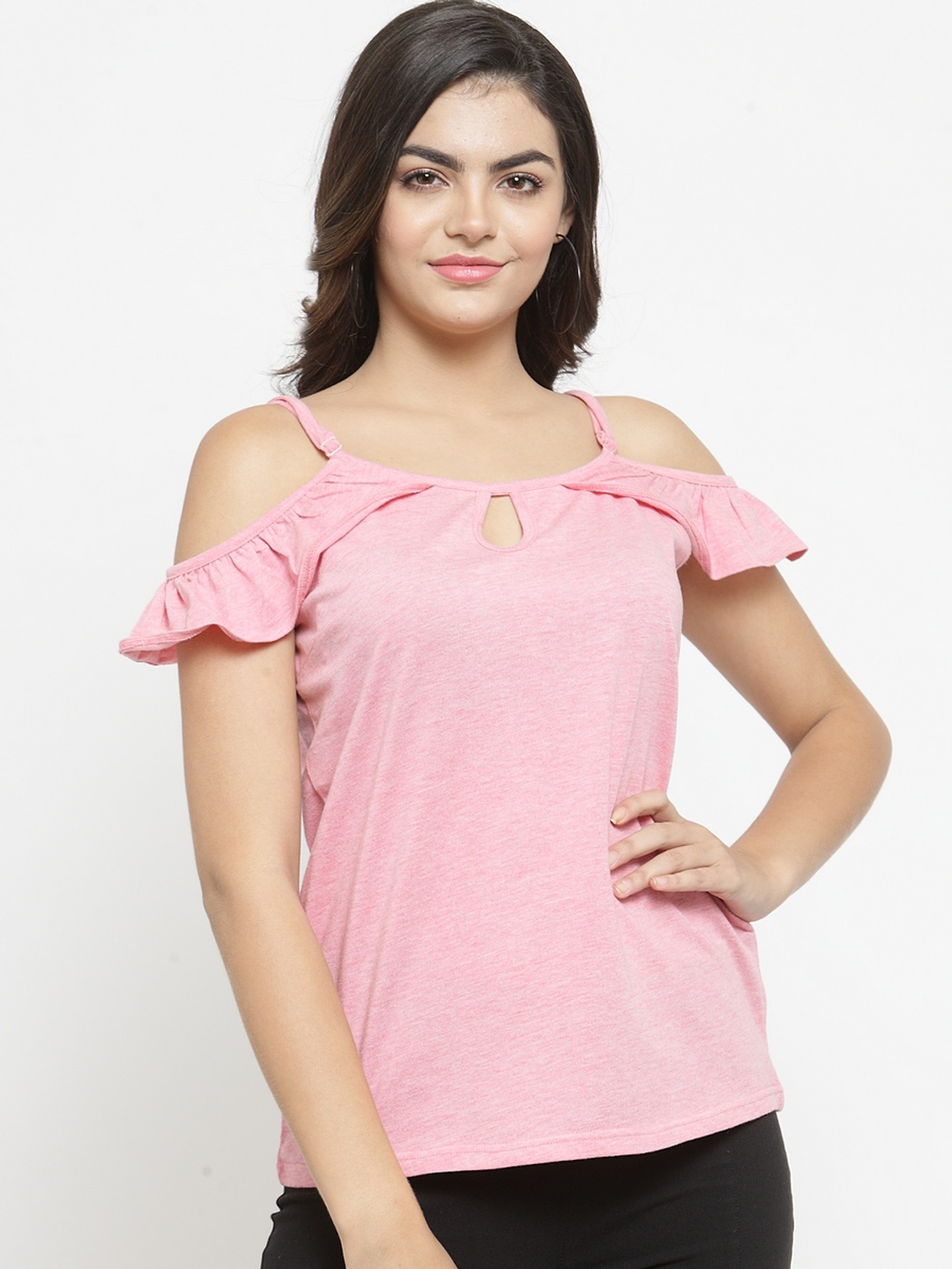 

WESTCLO Women Pink Solid Top