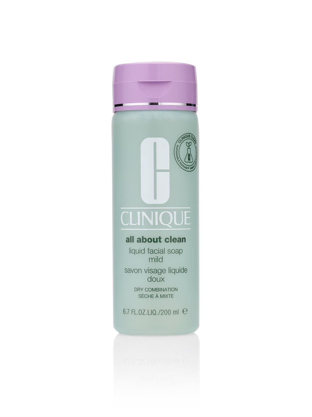 

Clinique All About Clean Liquid Facial Soap Mild for Dry Combination Skin - Facewash 200ml, Green