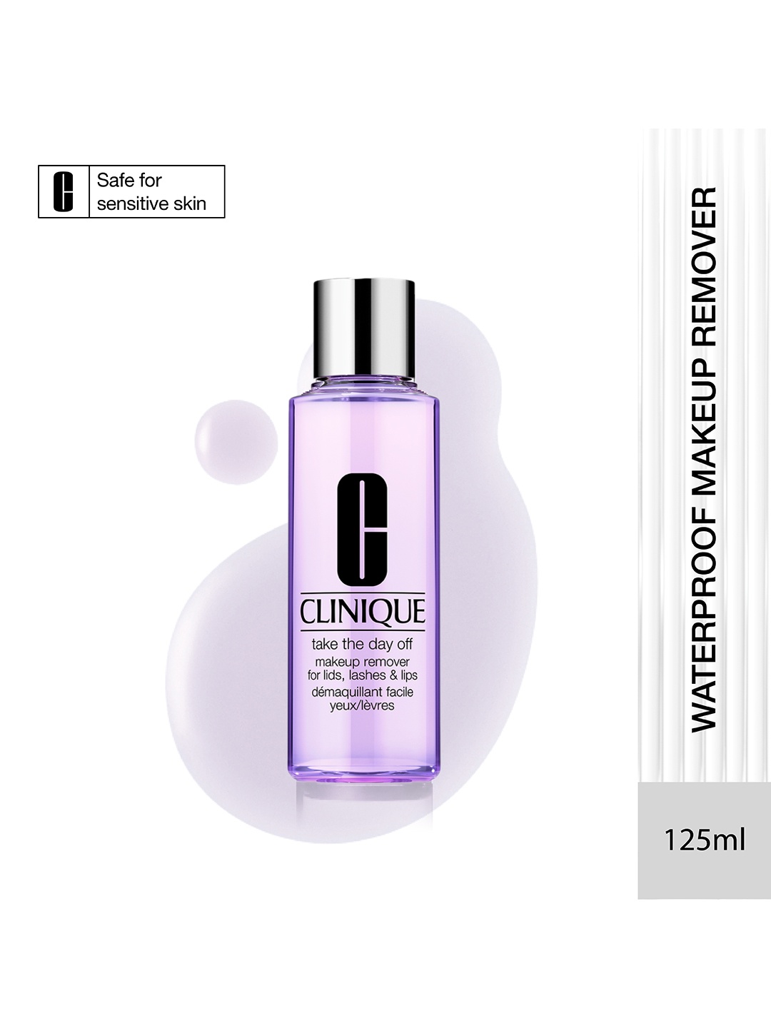 

Clinique Take The Day Off For Lids, Lashes & Lips Makeup Remover 125ml, Purple