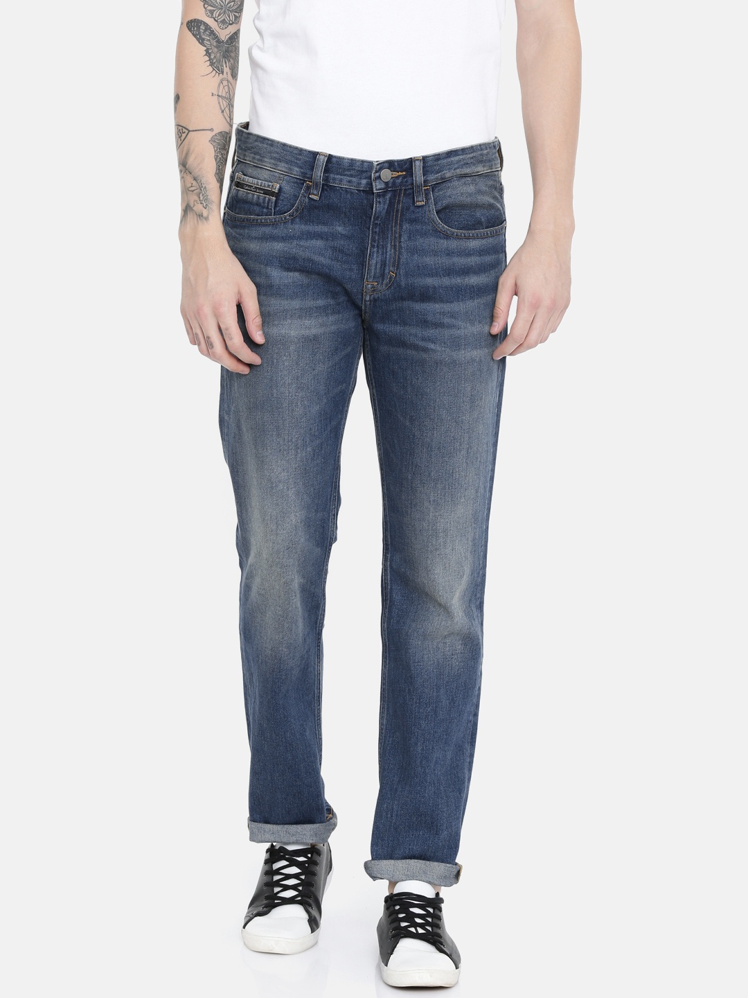 

Calvin Klein Jeans Men Blue Slim Fit Mid-Rise Clean Look Jeans