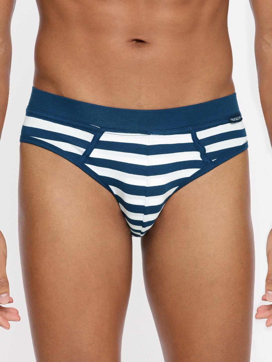 

Fruit of the Loom Men Blue & White Striped Briefs MHB19-A1S2