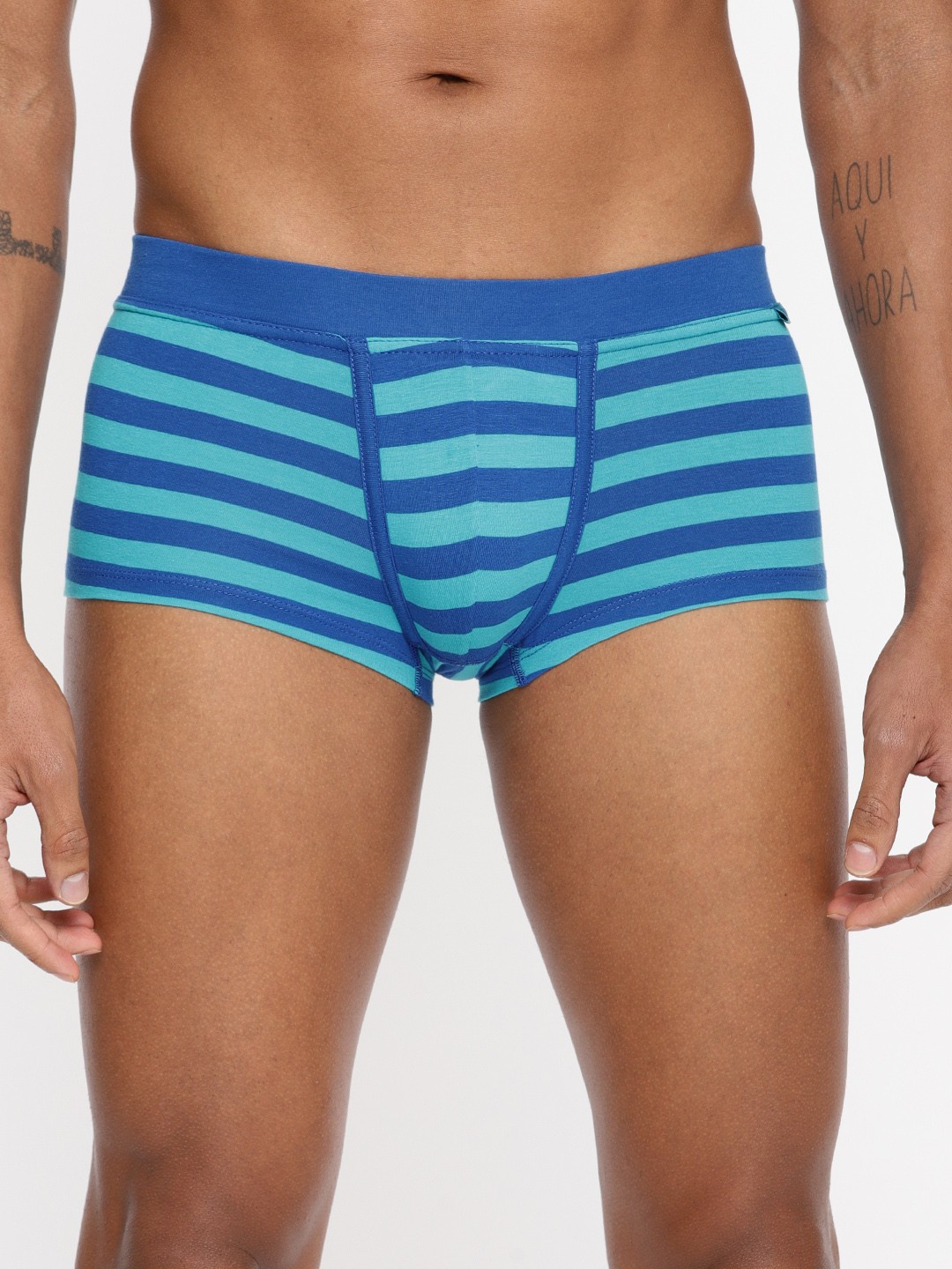 

Fruit of the loom Men Blue Striped Trunk MTR19
