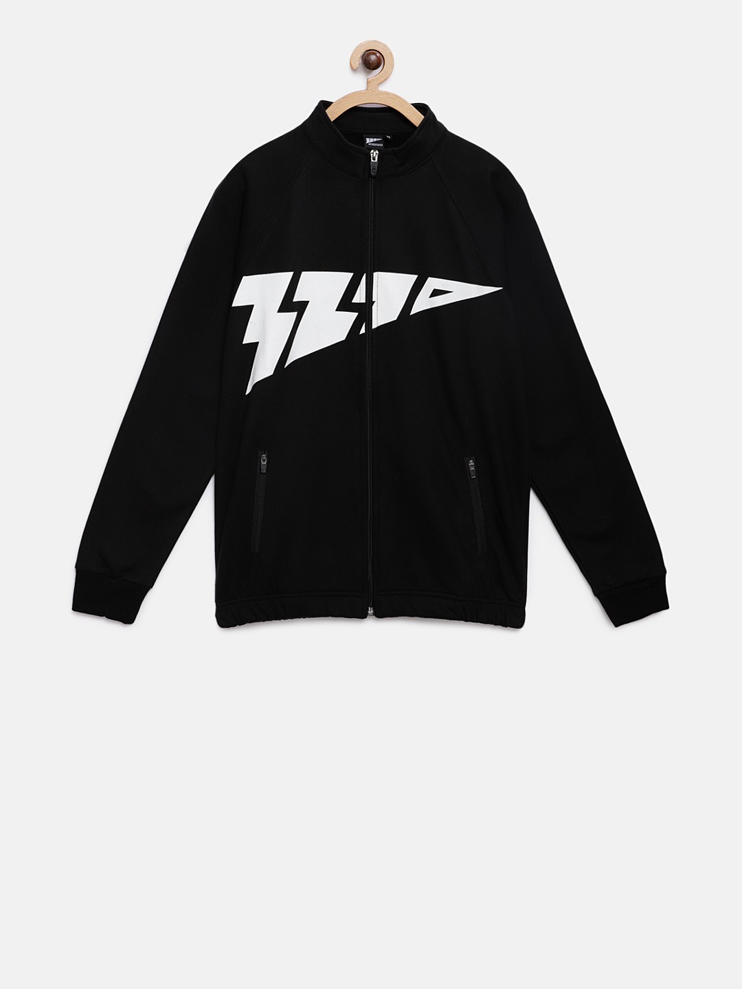 

321 Sportswear Unisex Black Printed Sweatshirt