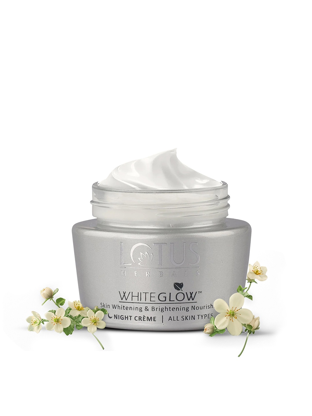 

Lotus Herbals Sustainable Whiteglow Whitening Brightening Nourishing Night Creme 60g, White