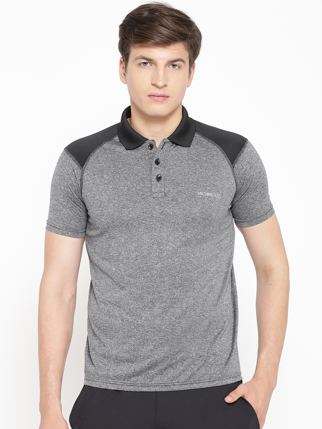 

Sweet Dreams Men Charcoal Grey Solid Polo Collar T-shirt