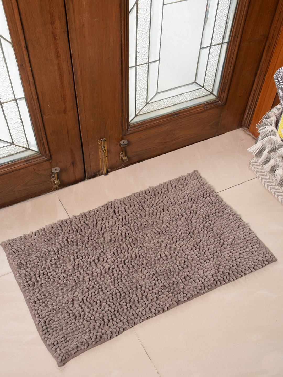 

Avira Home Brown Solid 1600 GSM Microfiber Doormat