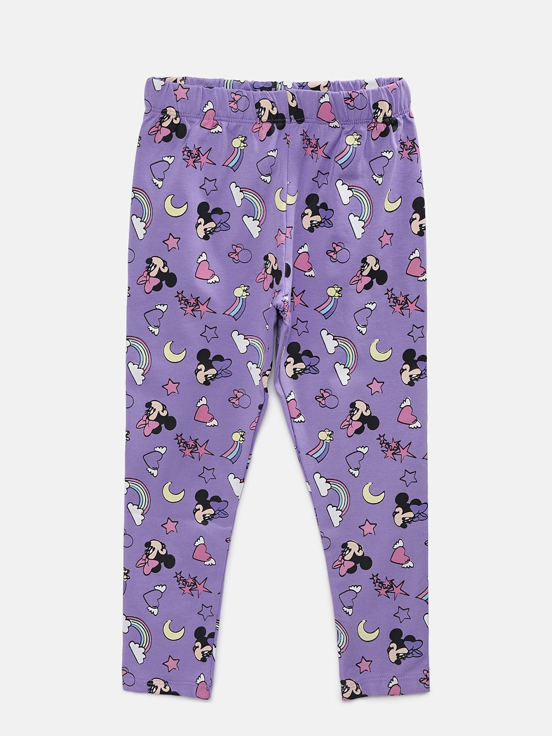 

TAMBOURINE Girls Purple Disney Printed Leggings