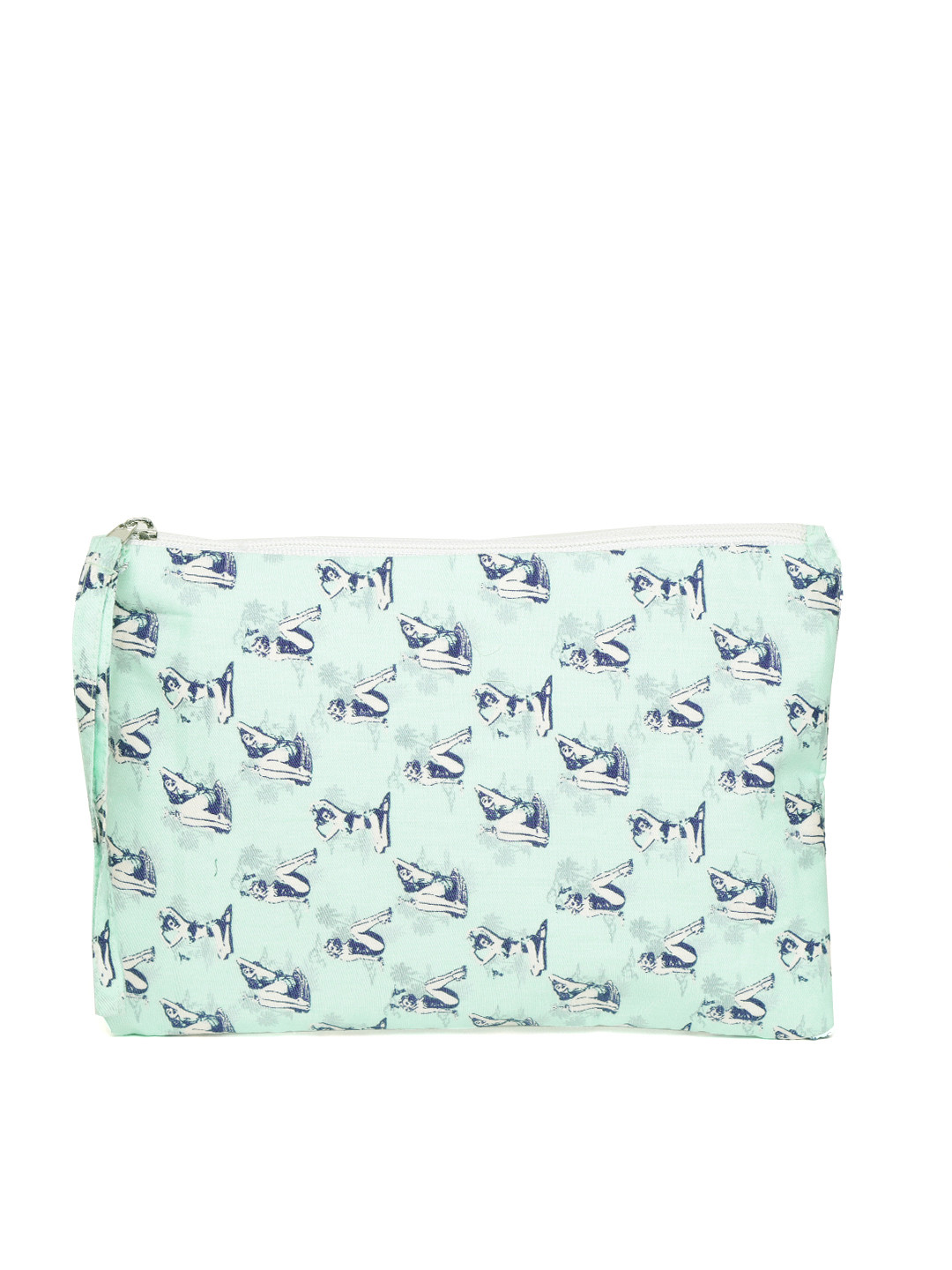 

Blueberry Women Mint Green & Off-White Printed Pouch