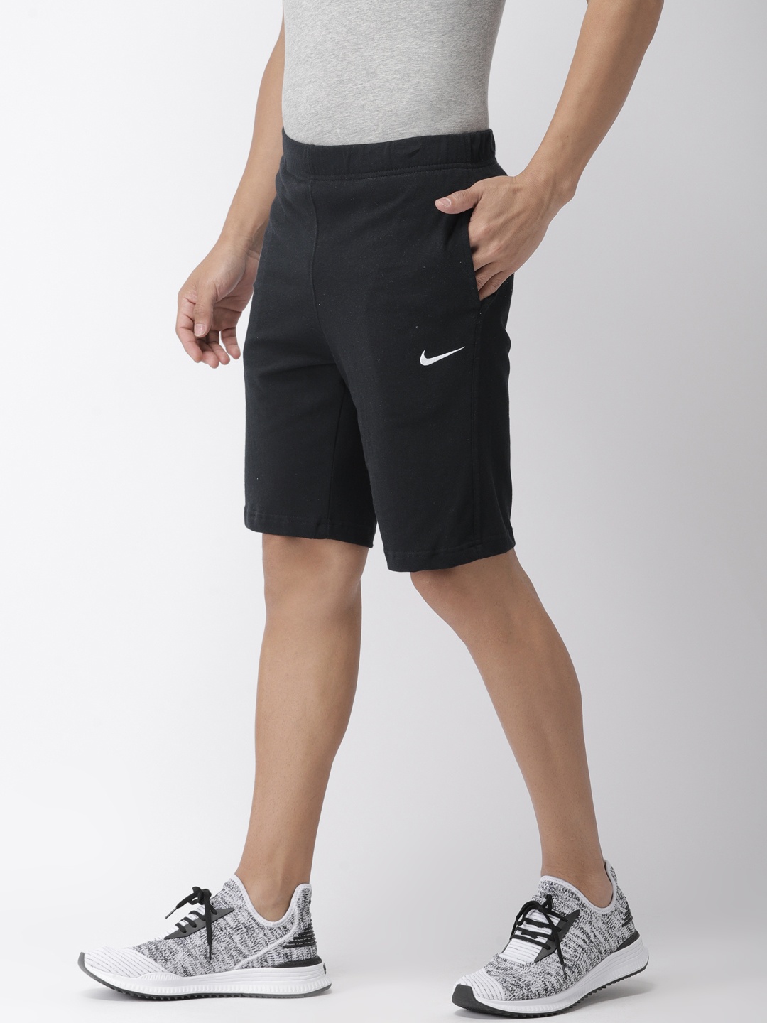 

Nike Men Black Solid Regular Fit Sports Shorts