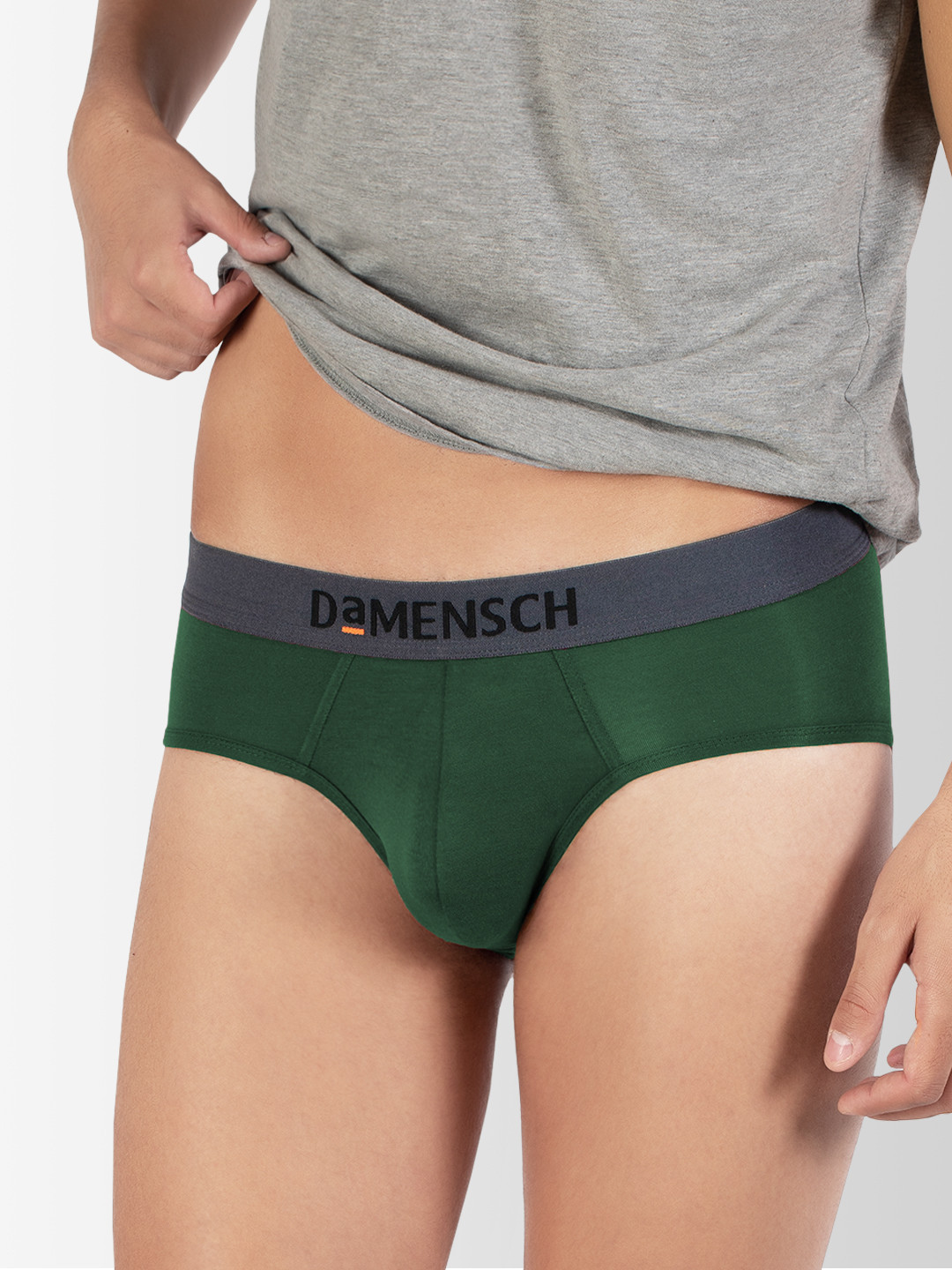

DaMENSCH DEO-SOFT Solid Premium Egyptian Cotton-Modal Blend Briefs DAM-DC-B-JG, Green