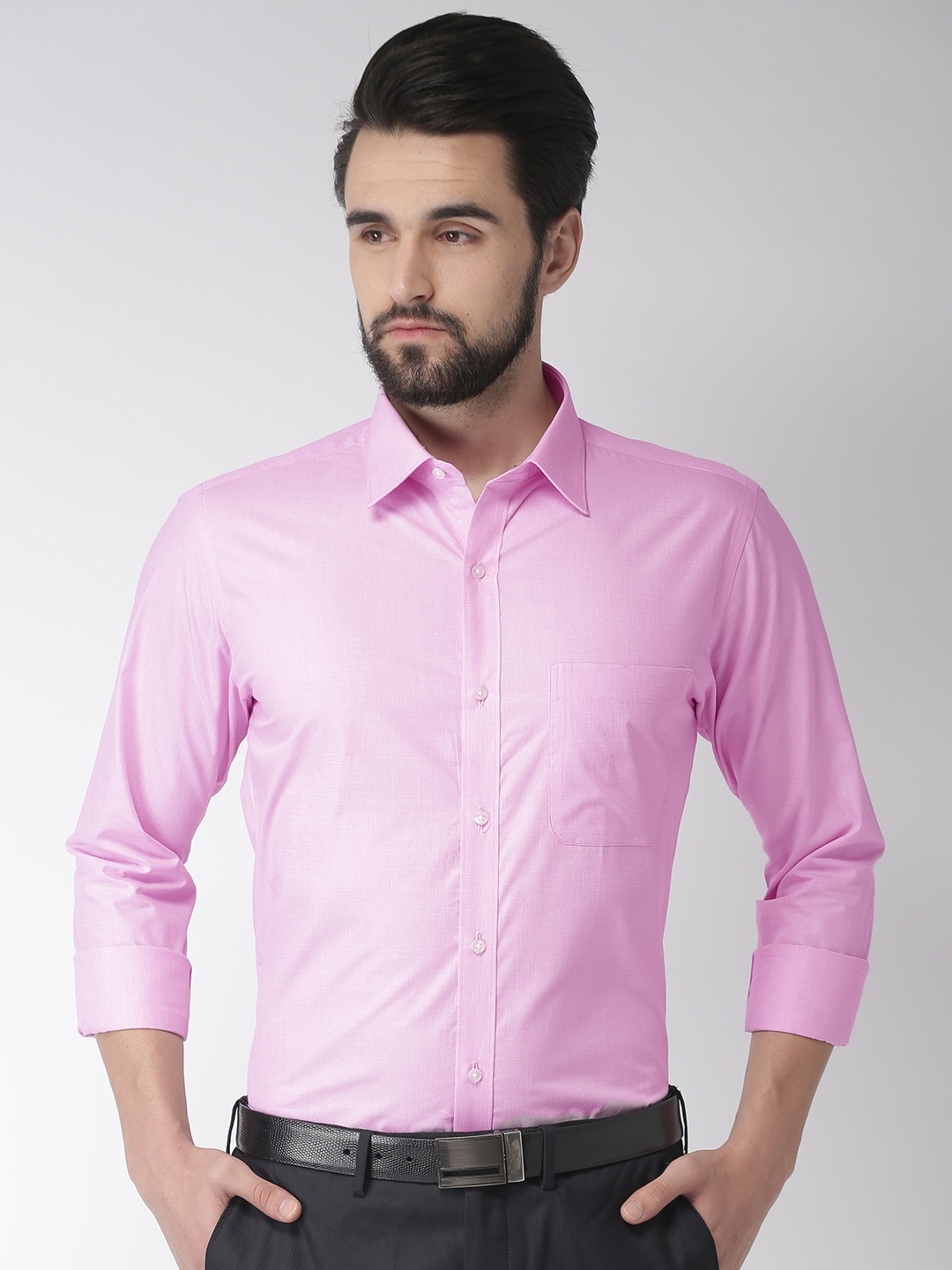 

Raymond Men Pink Slim Fit Solid Formal Shirt