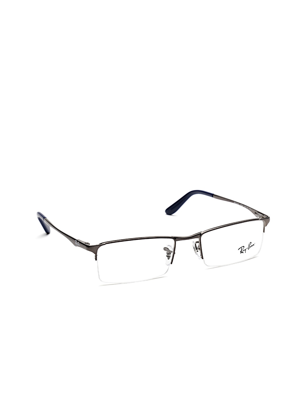

Ray-Ban Men Rectangle Gunmetal Frames - 0 Rx6304 I250252, Metallic