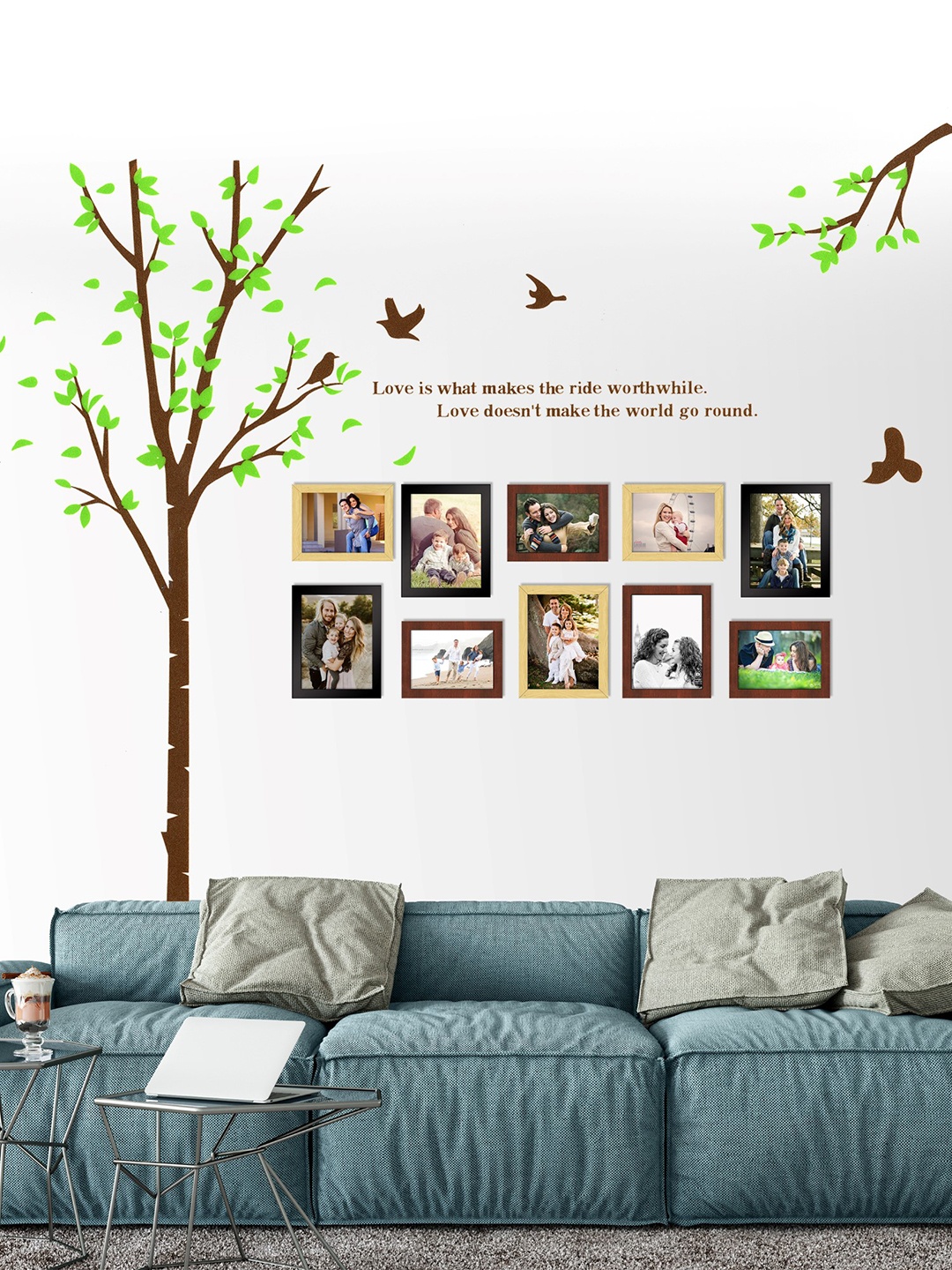 

Art Street Black Solid Set Of 10 Wall Photo Frames